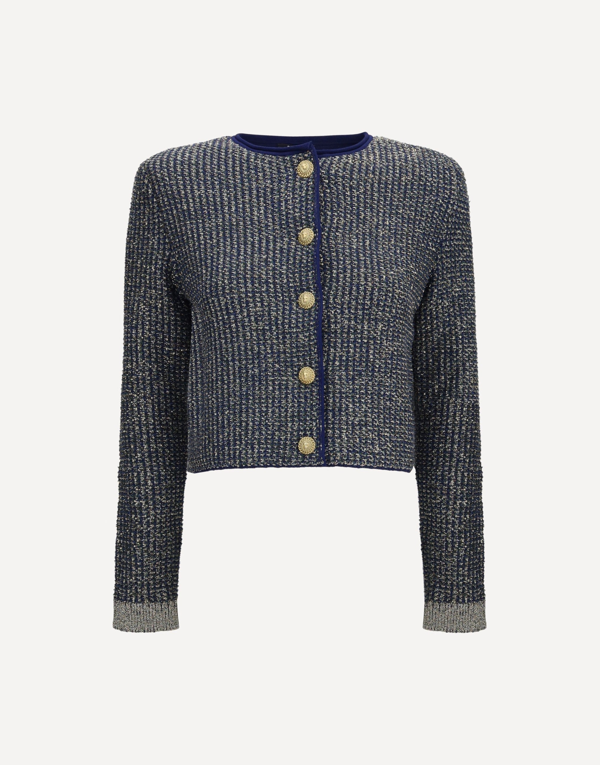 Cardigan trapuntato con paillettes Balmain