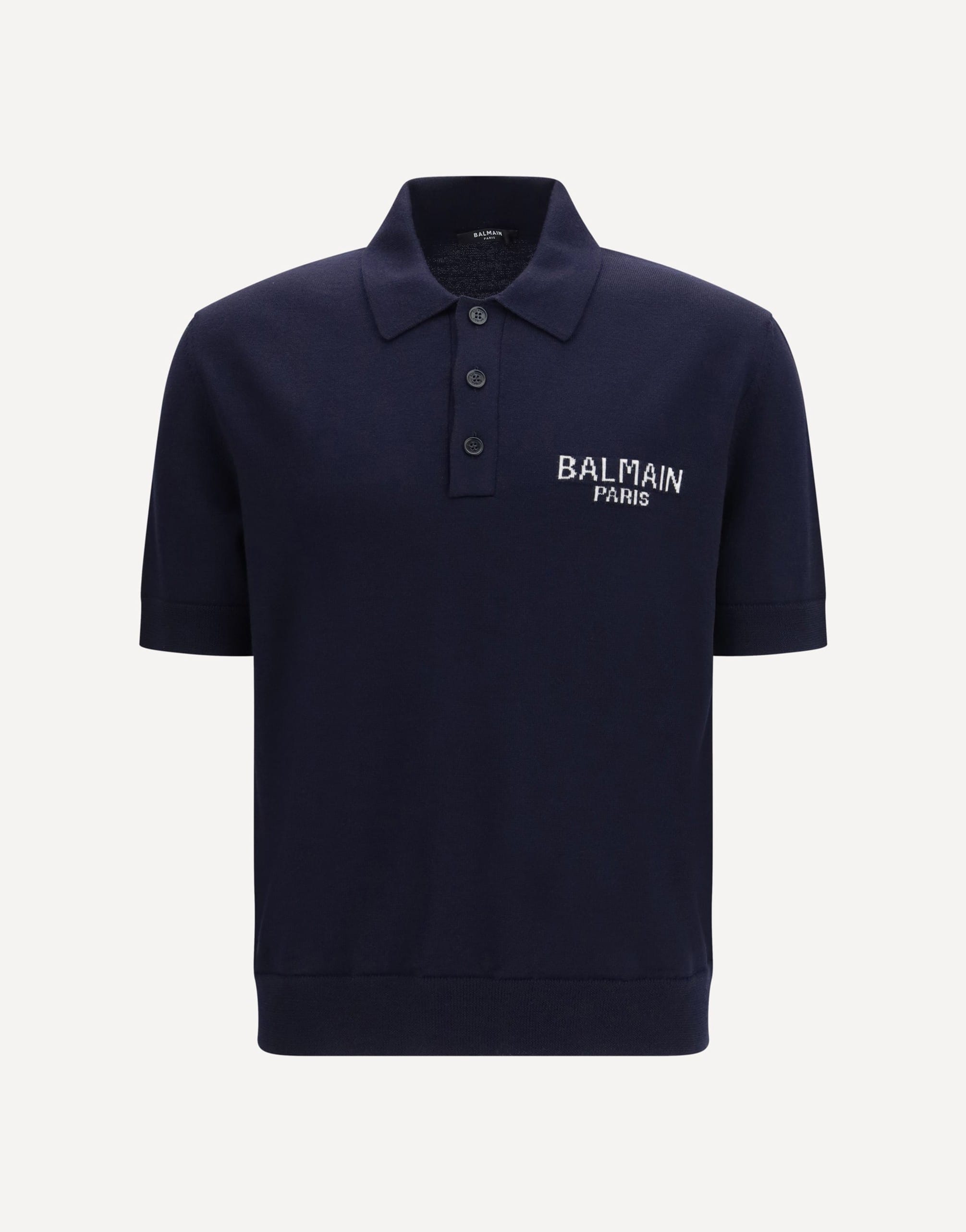 Balmain Balmain Short-Sleeve Wool Polo Shirt
