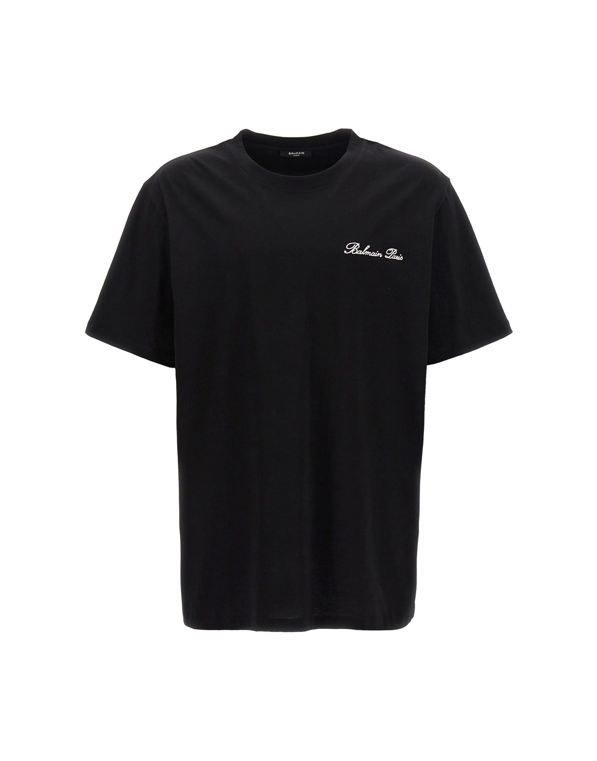 Balmain Balmain Signature Logo Embroidered T-Shirt