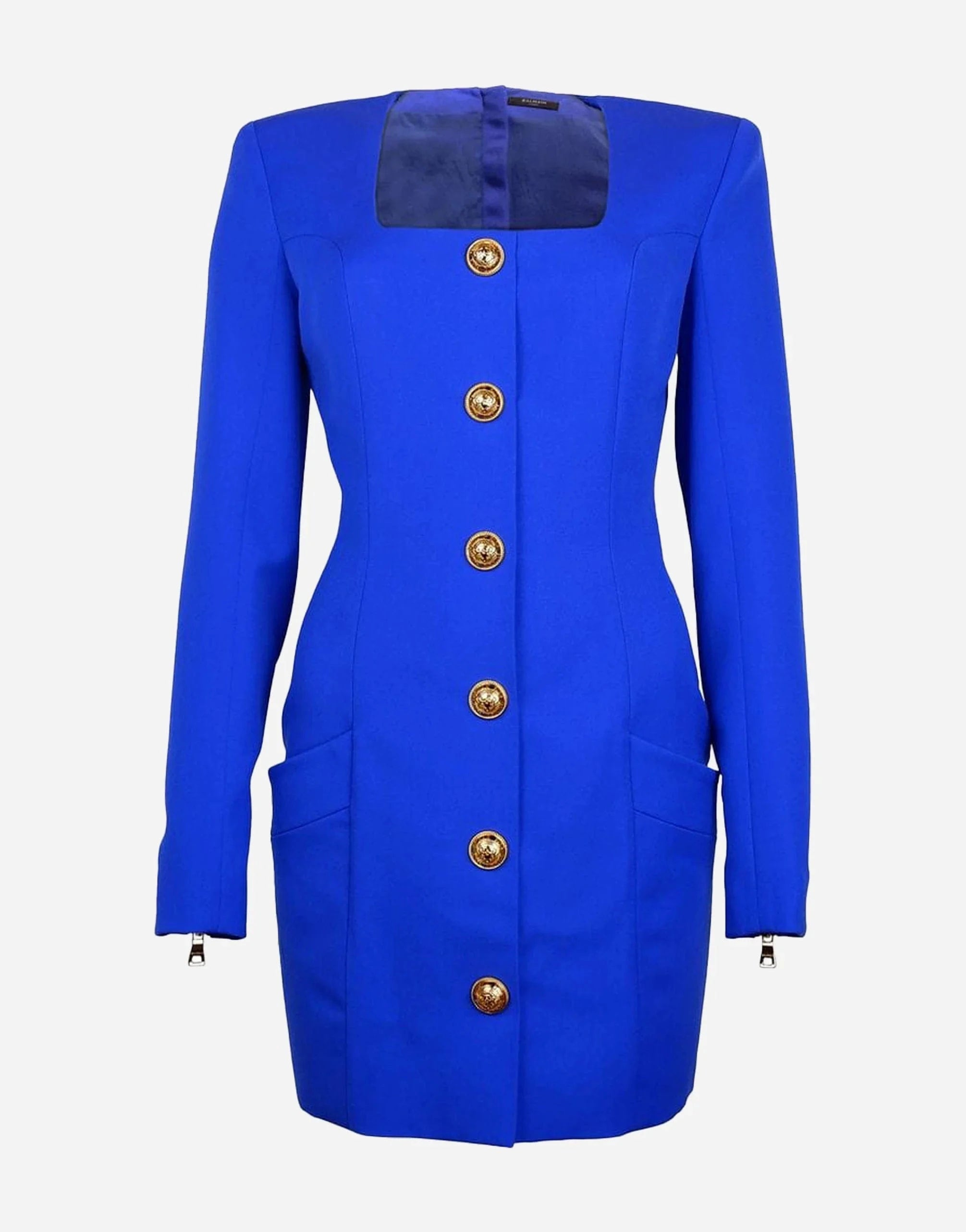 Balmain Square Neckline Mini Dress