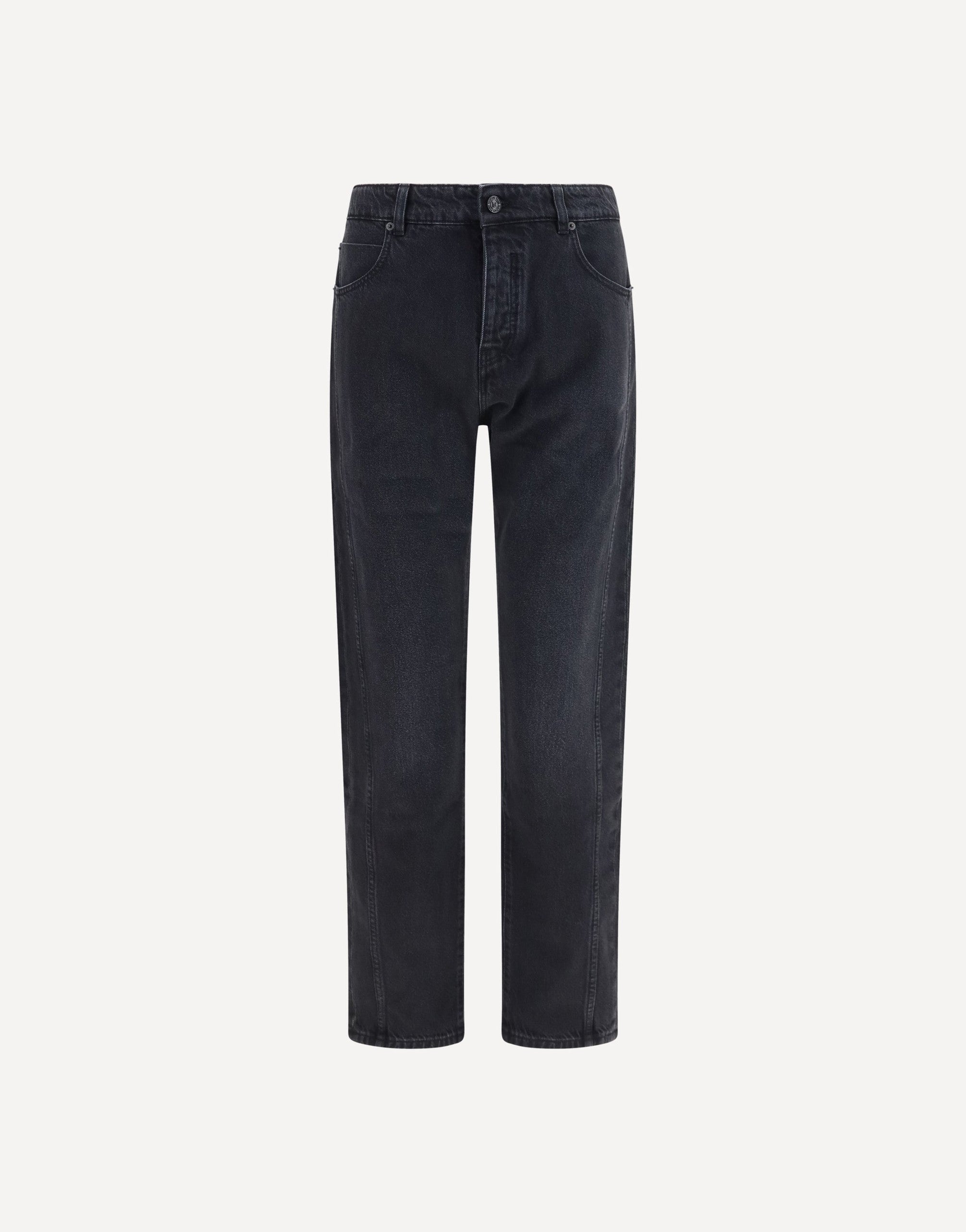 Jeans rectos de denim Balmain