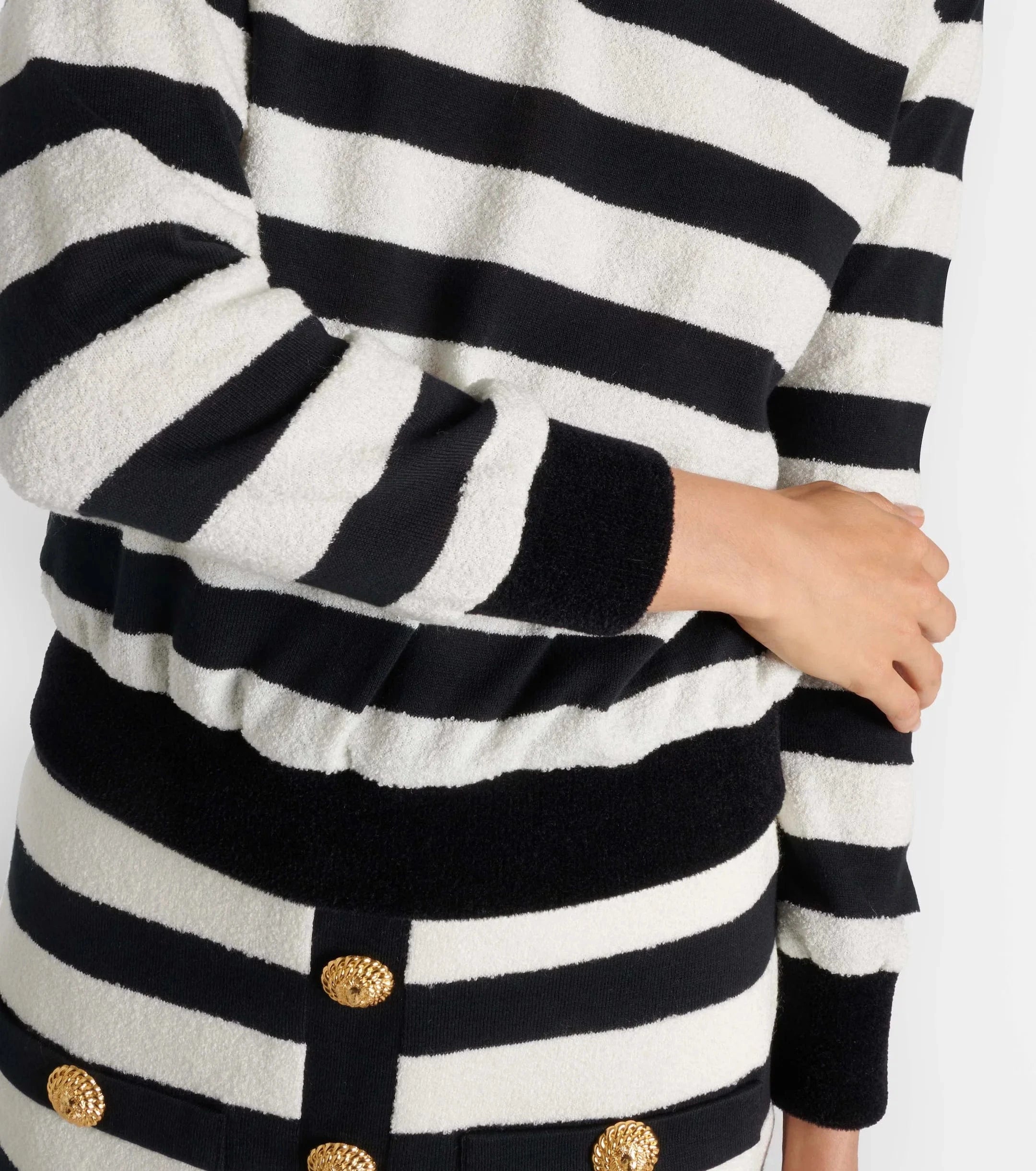 Balmain Striped Jersey Top