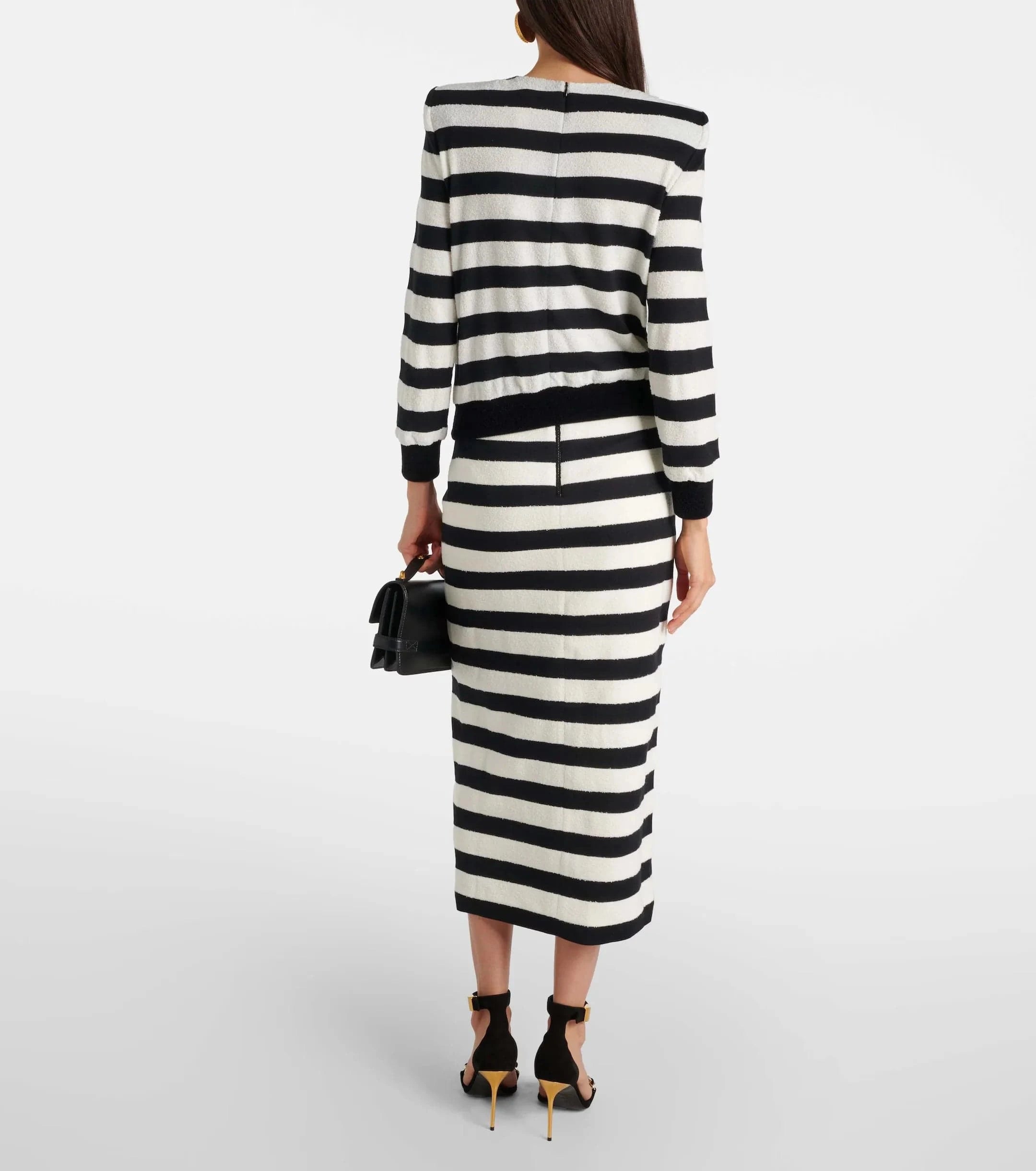 Balmain Striped Jersey Top