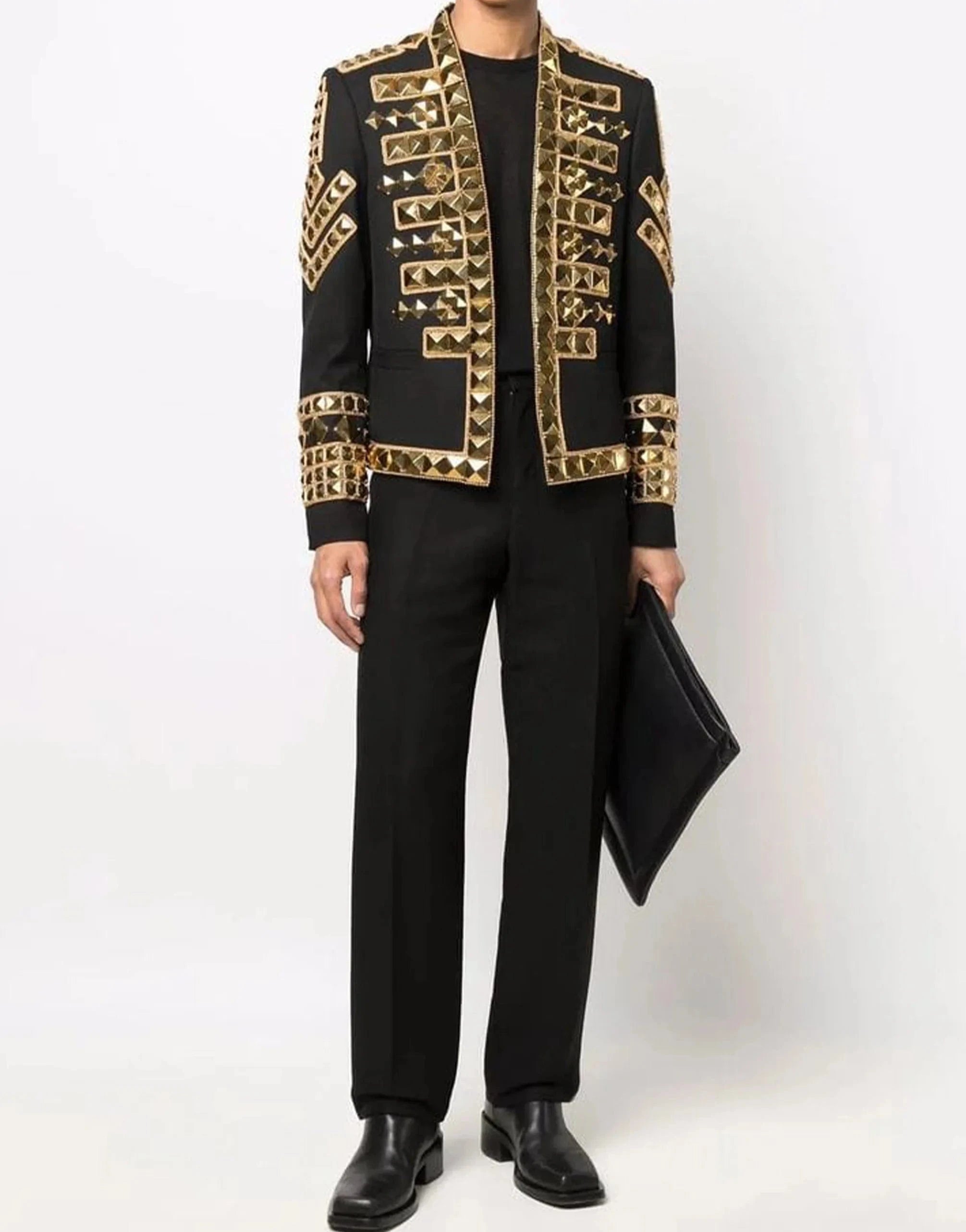 Balmain Stud-Embellished Blazer