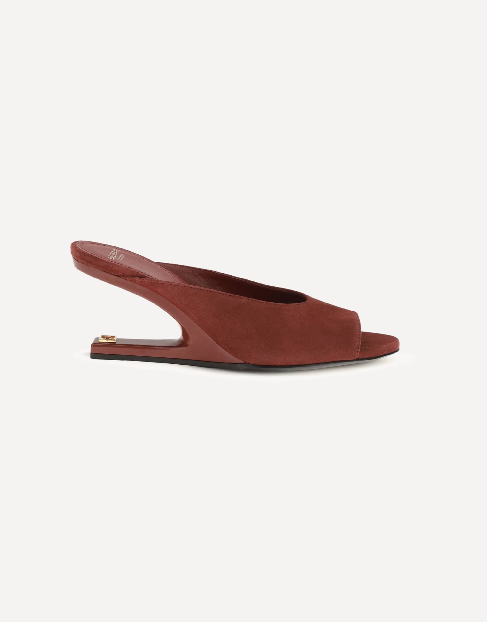Balmain Balmain Suede Open-Toe Mules
