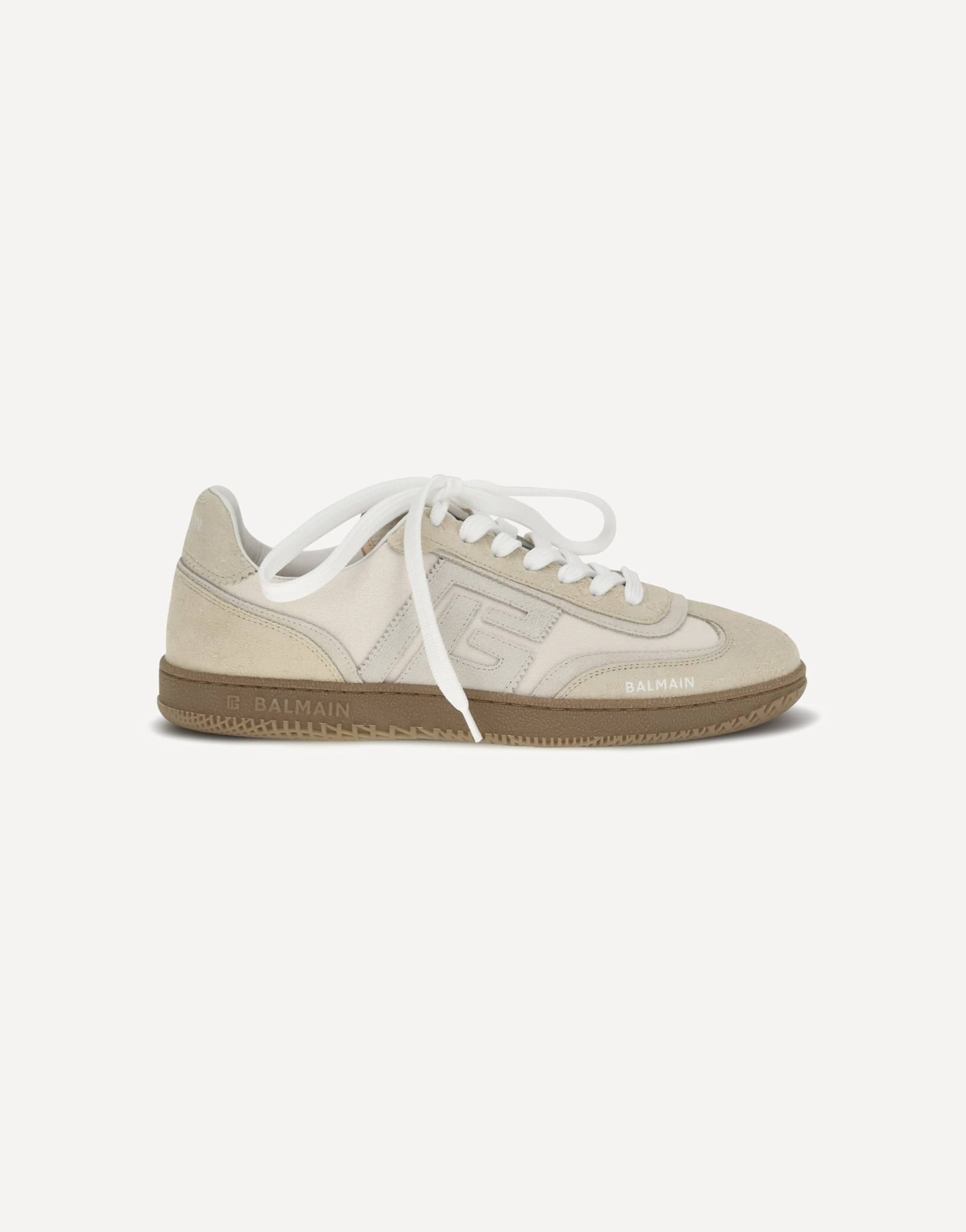 Balmain Swan Deerskin Leather Sneakers