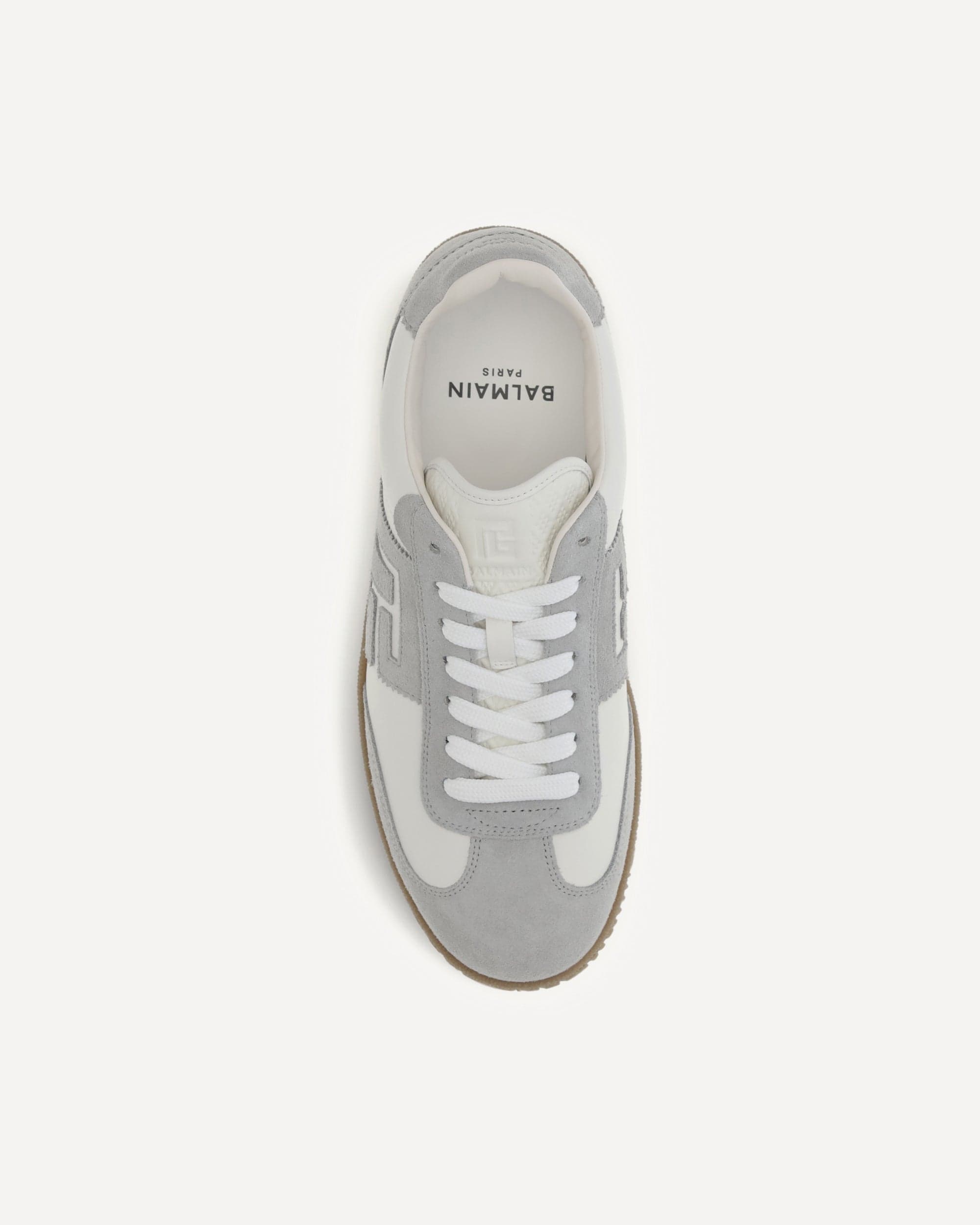 Balmain Balmain Swan Sneakers In Suede And Smooth Leather