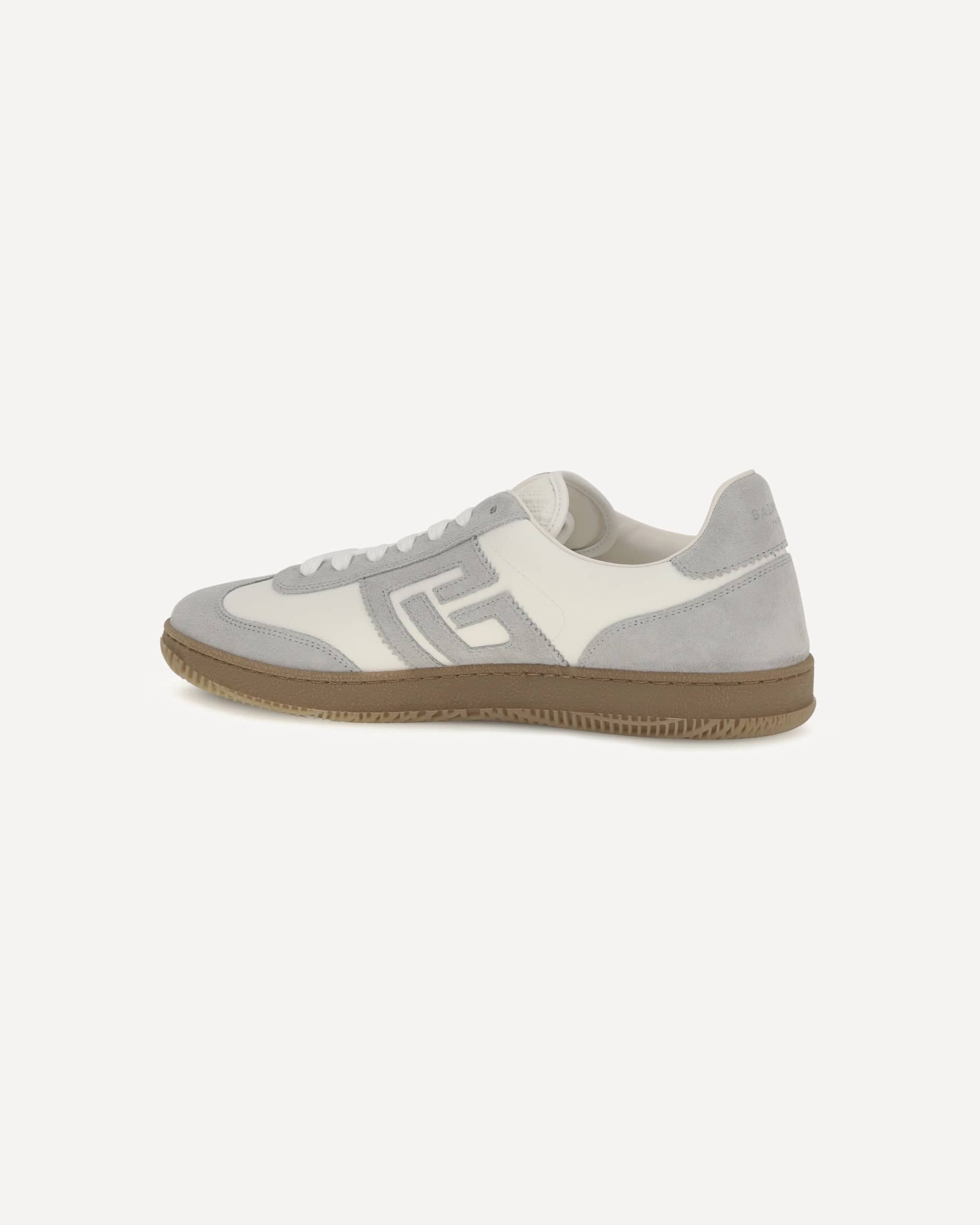 Balmain Balmain Swan Sneakers In Suede And Smooth Leather