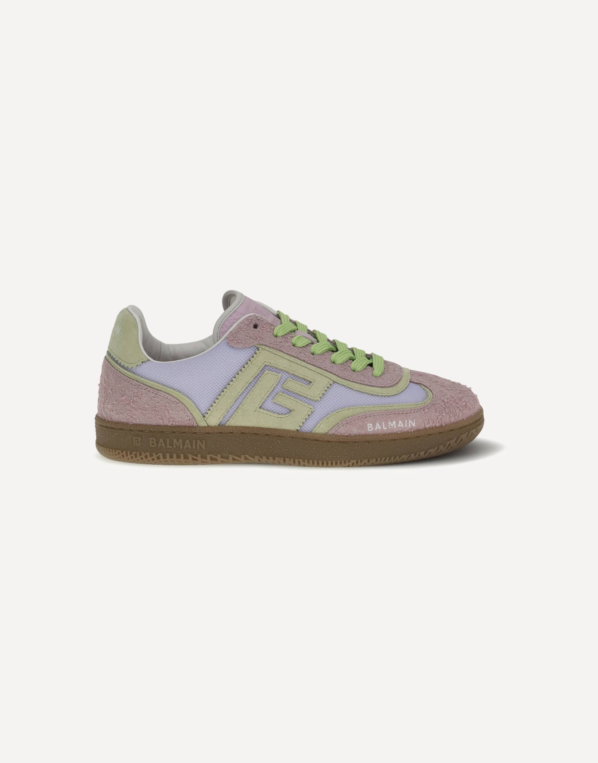 Balmain Balmain Swan Suede & Mesh Sneakers