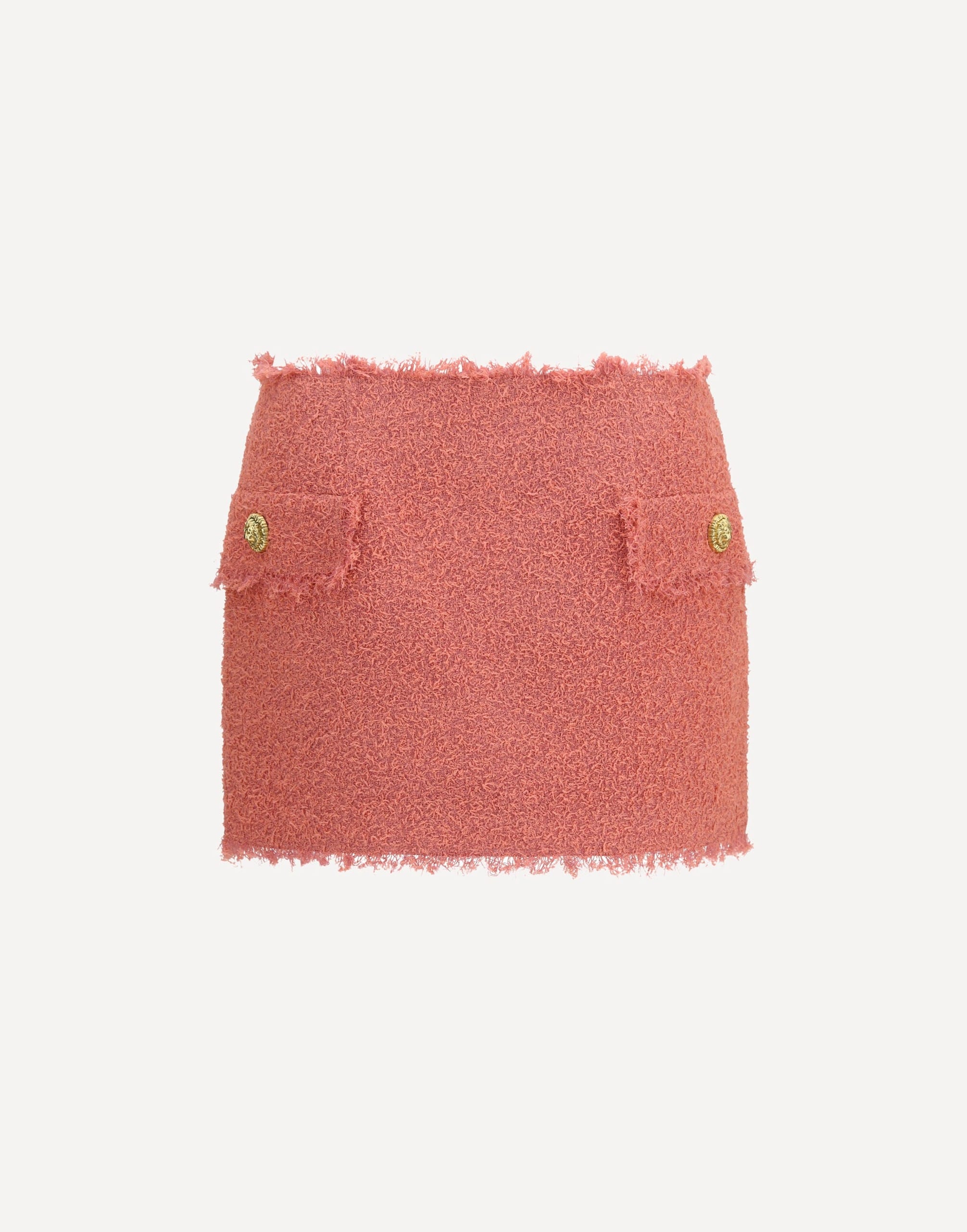 Balmain Balmain Tweed Mini Skirt With Logo Buttons