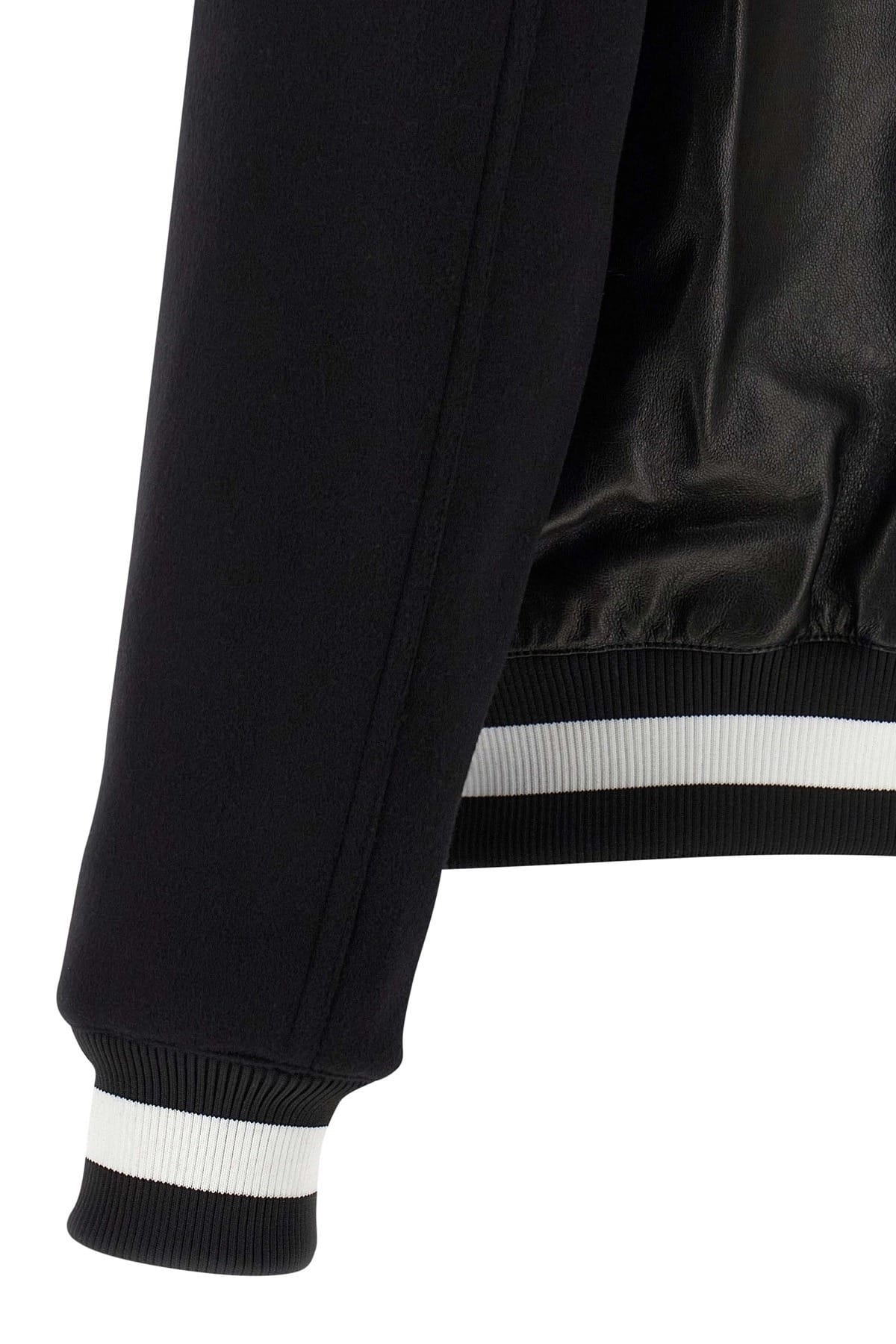 Balmain Balmain Varsity Leather Bomber Jacket