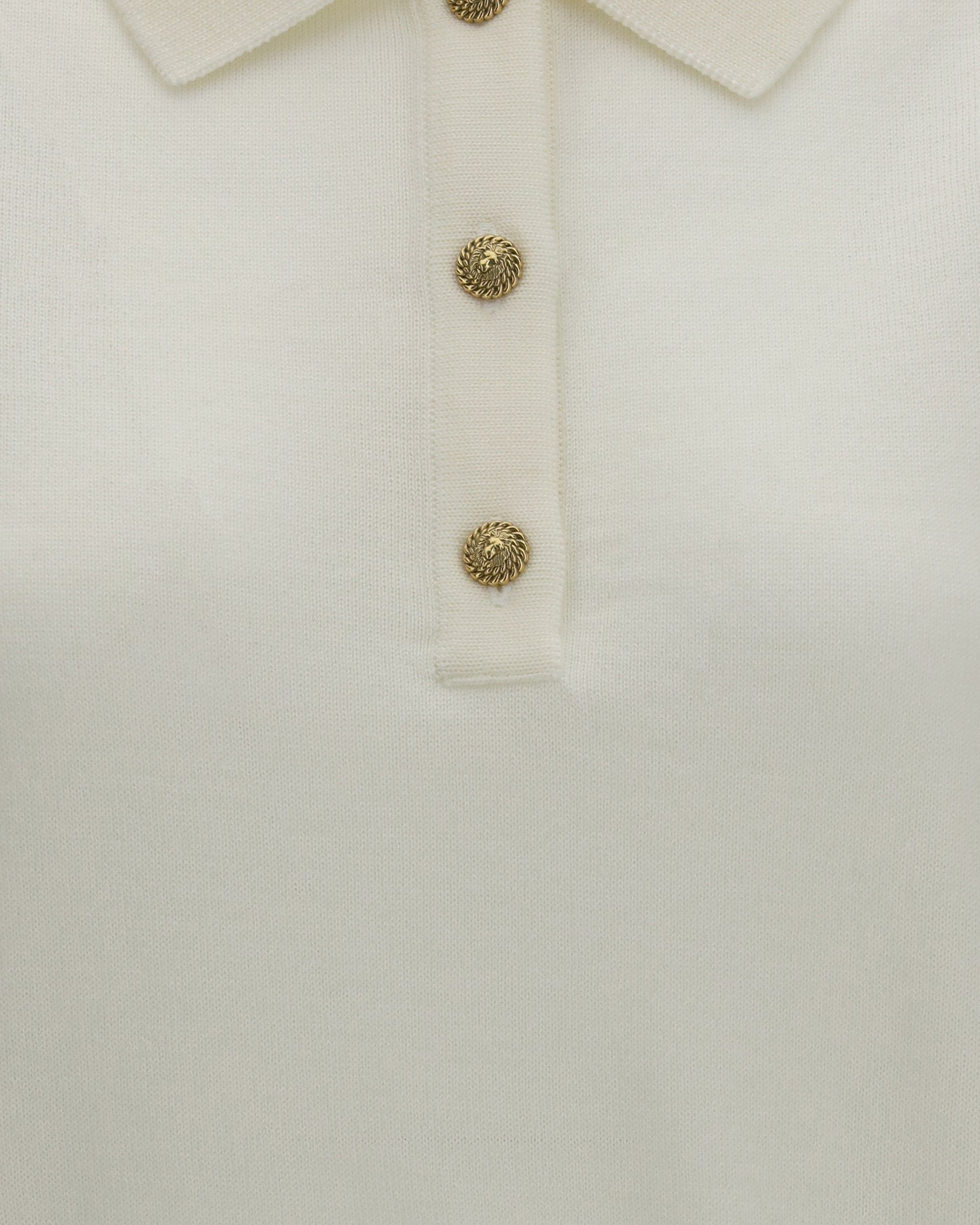 Balmain Balmain Wool Polo With Vintage Buttons