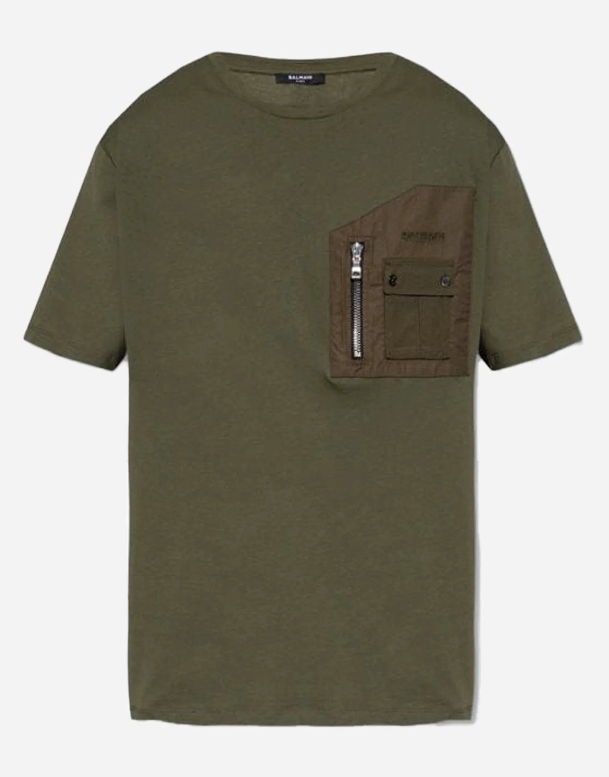 Balmain Zip Chest Pocket T-Shirt