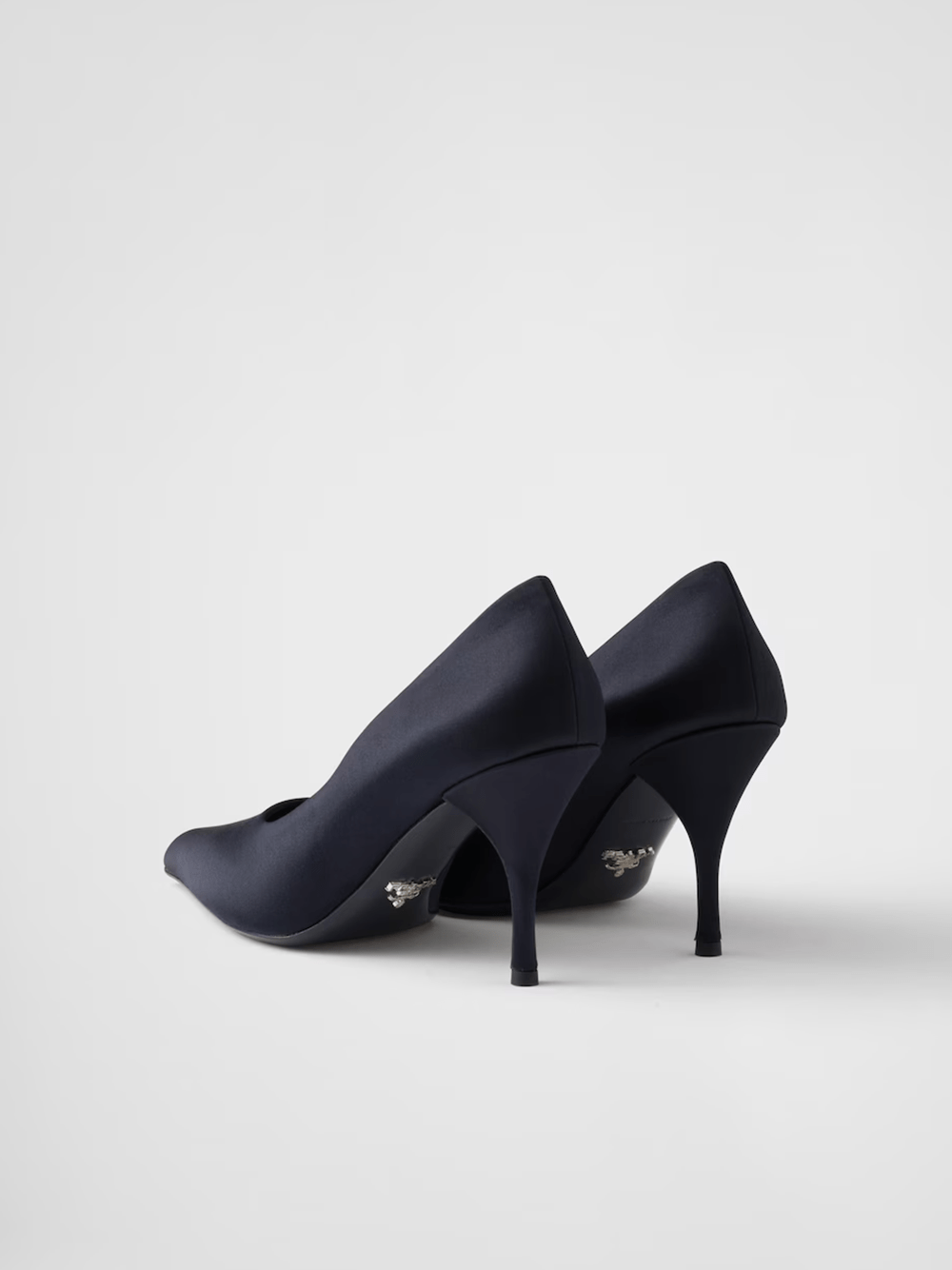 Prada Blue Satin Pumps