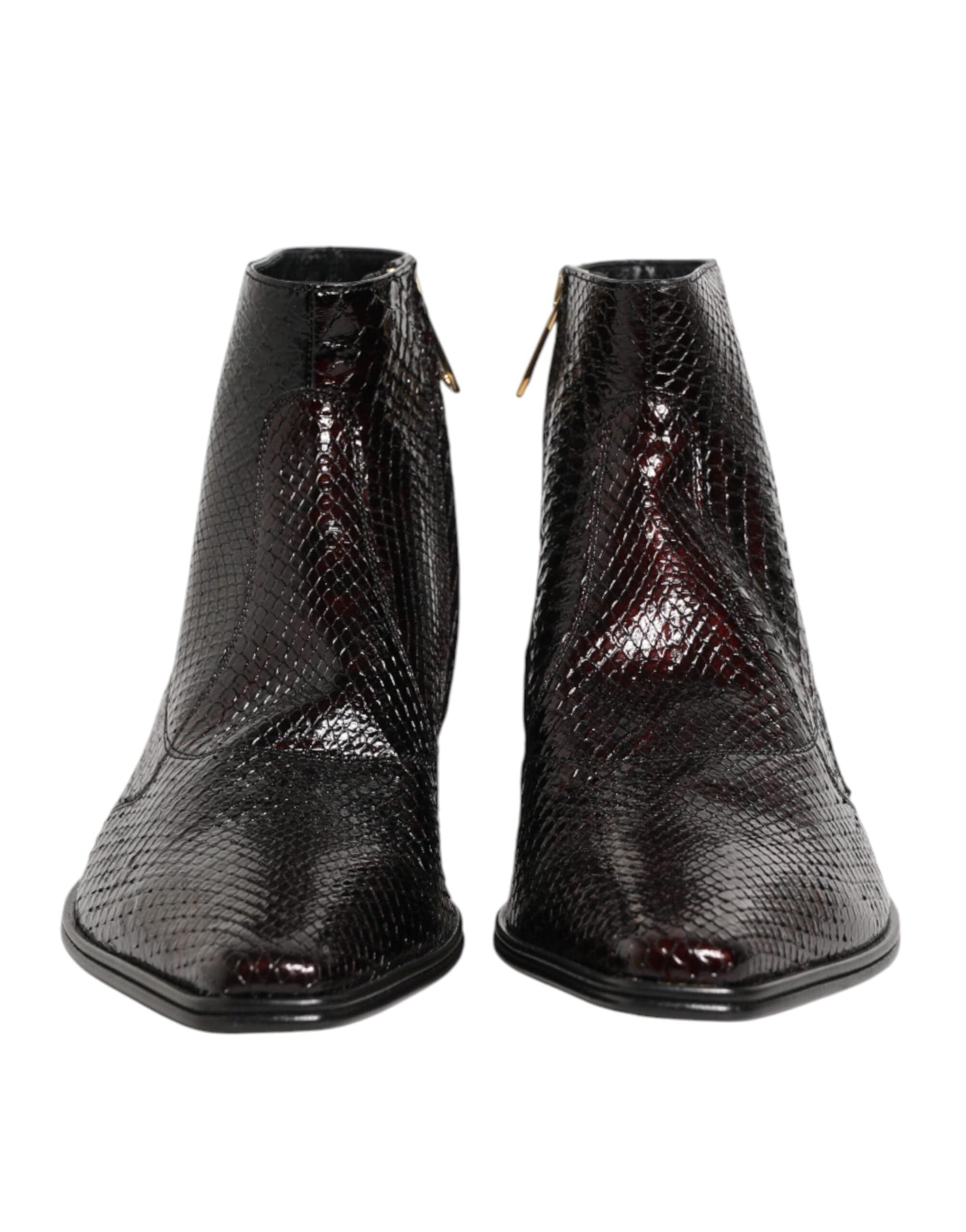 Dolce & Gabbana Bordeaux Chelsea Erkek Kısa Bilekli Bot Ayakkabılar