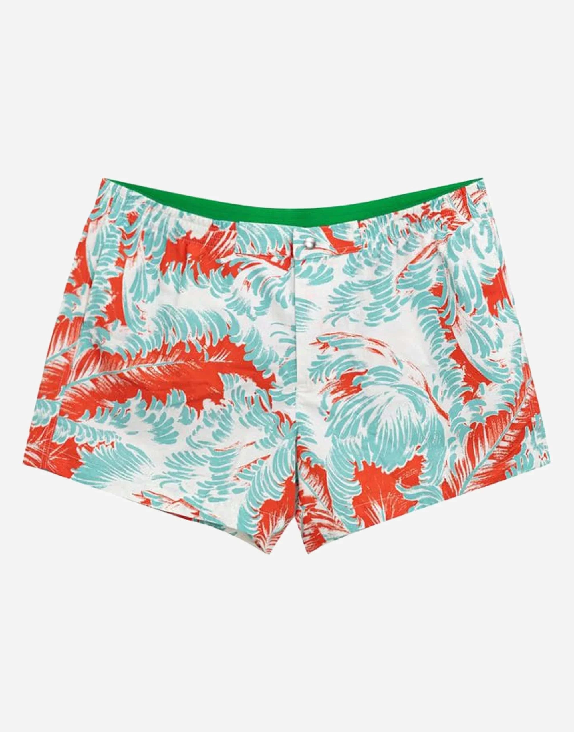 Bottega Veneta Feather Print Swim Shorts