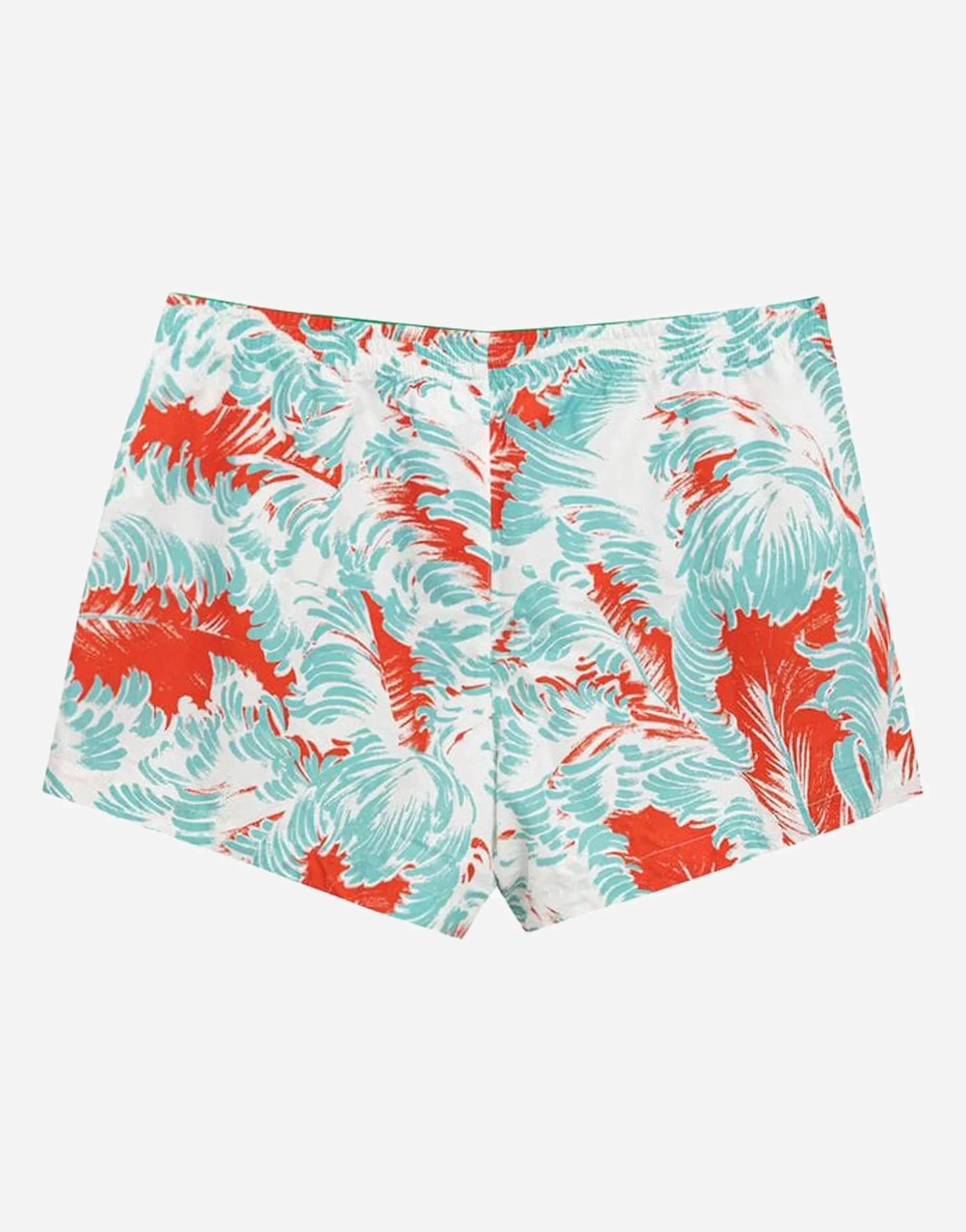 Bottega Veneta Feather Print Swim Shorts
