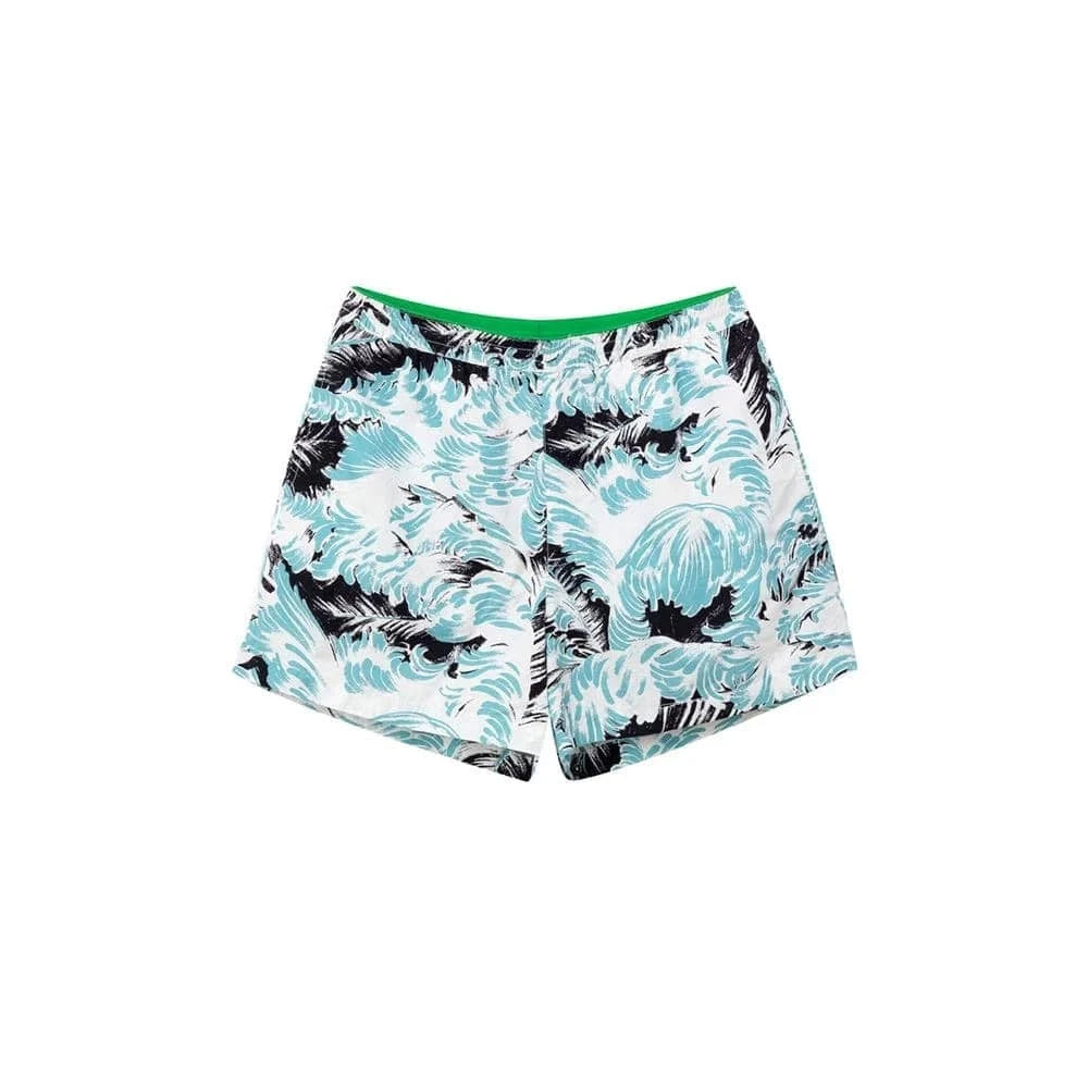 Bottega Veneta Feather-Print Swim Shorts