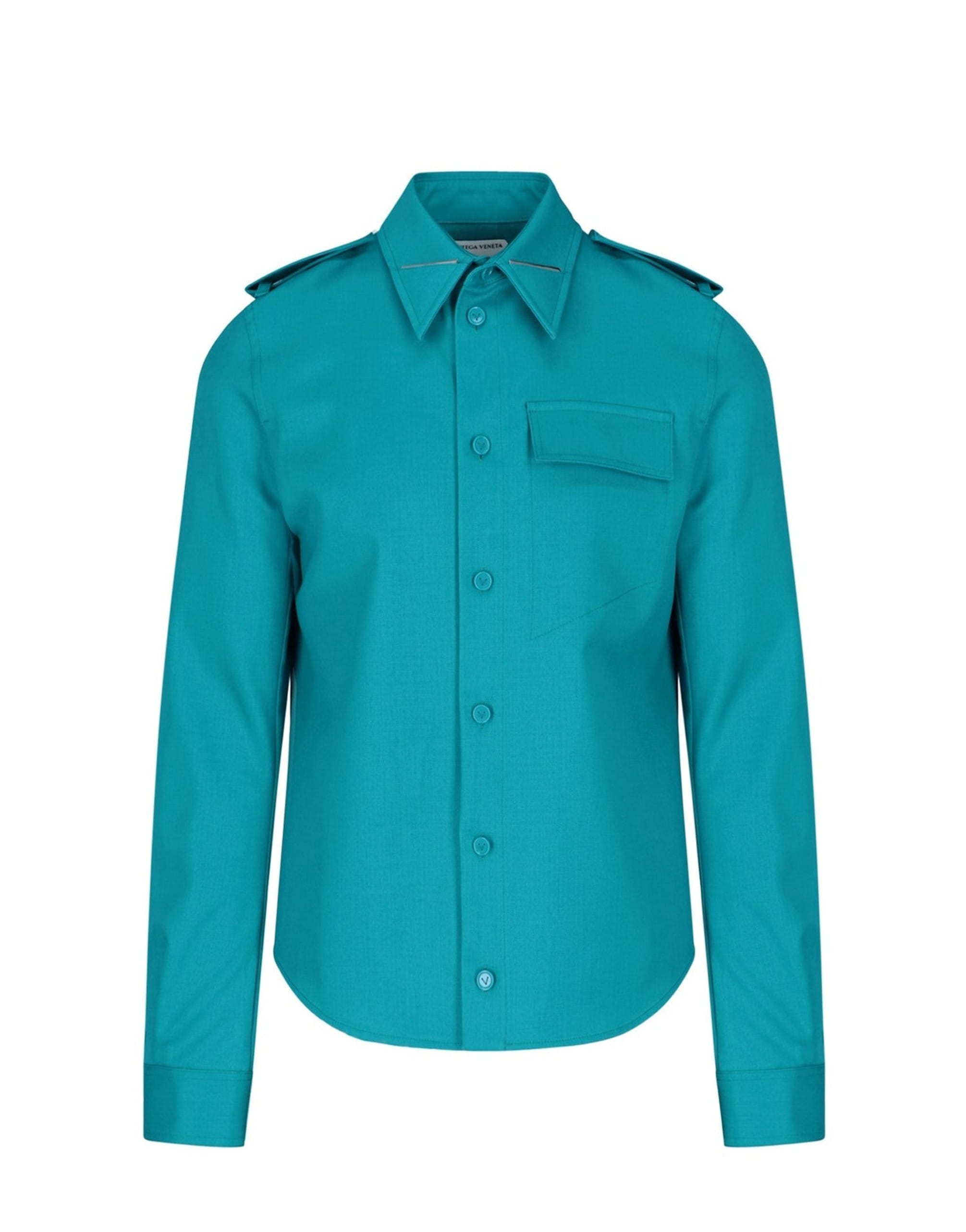 Bottega Veneta Grain De Poudre Wool Shirt