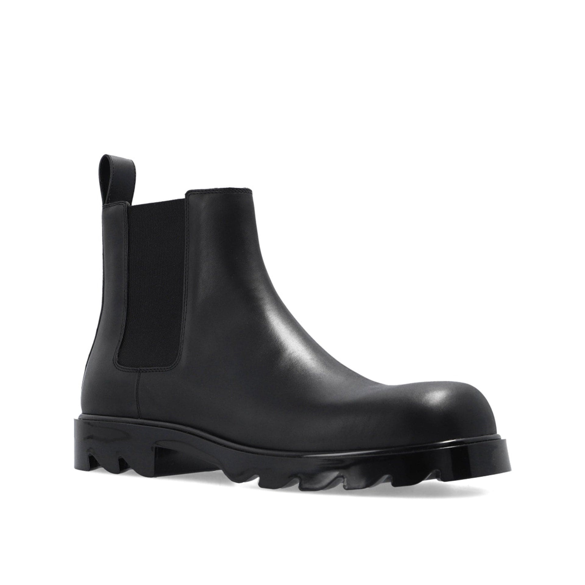 Leren enkellaarsjes rubberzool - alternate view