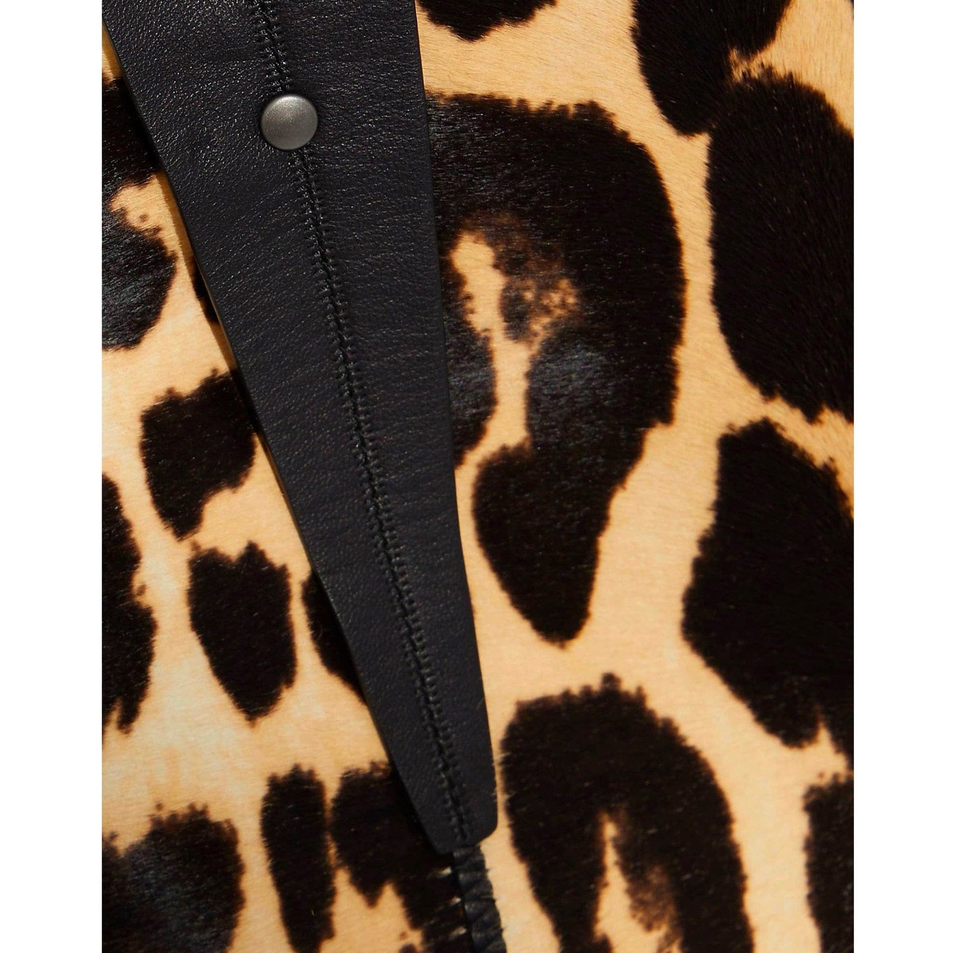 Bottega Veneta Leopard Print Calf Hair Mini Skirt