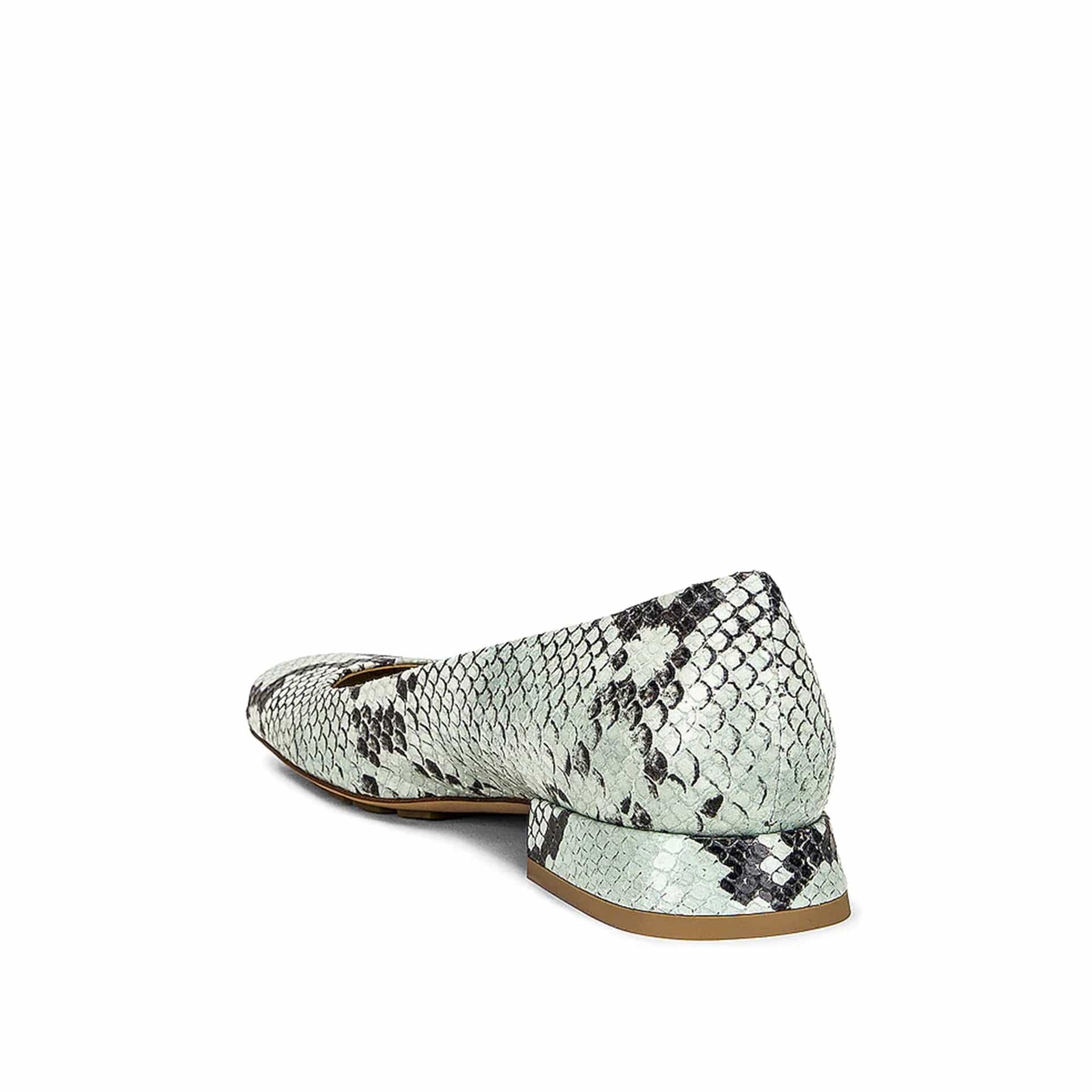 Bottega Veneta Python Effect Calf Leather Flats