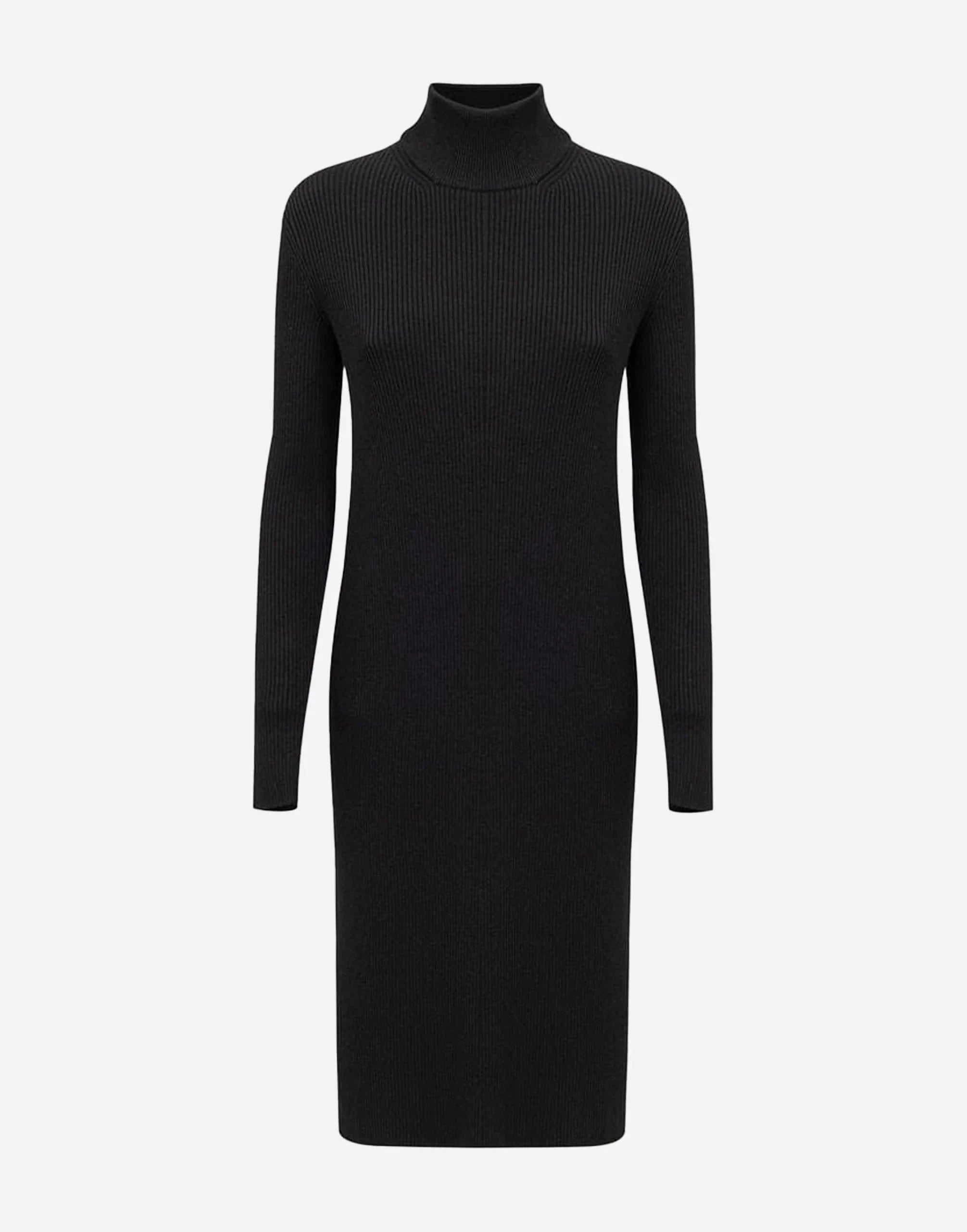 Bottega Veneta Ribbed Flute Sleeve Midi Dress