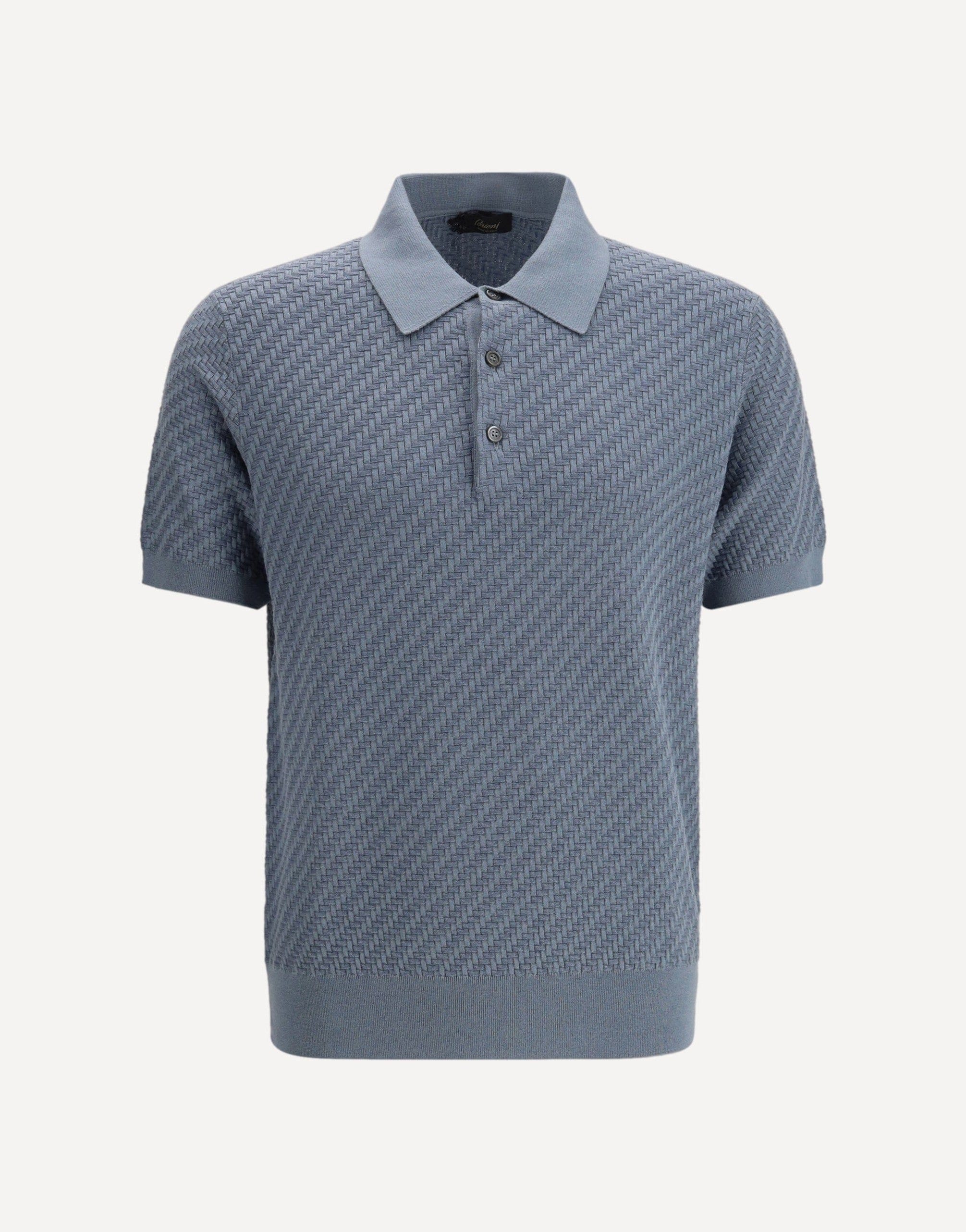 Brioni Polo Shirt With Woven Pattern