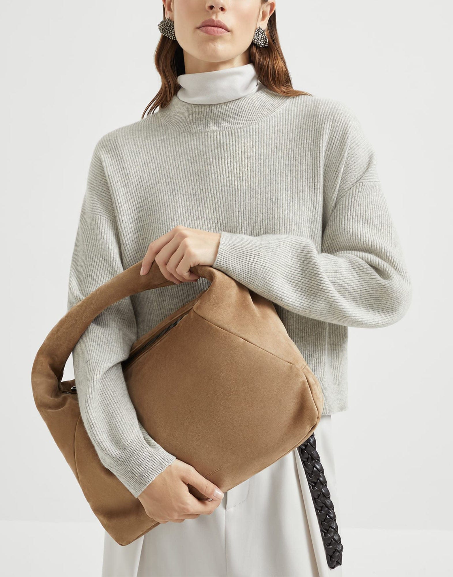 Brunello Cucinelli BC Duo Suede Hobo Bag
