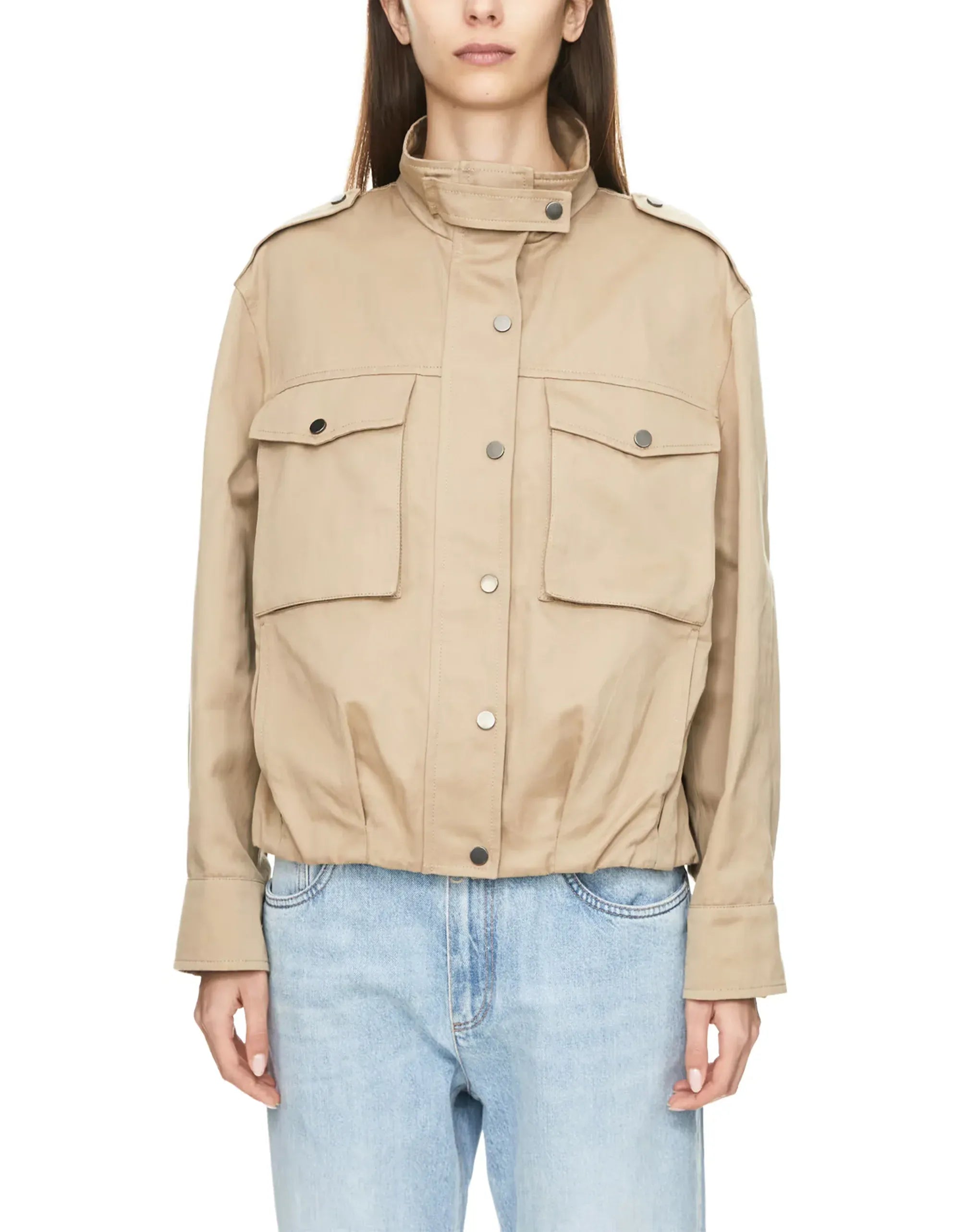 Brunello Cucinelli Beige Blouson Cotton Jacket