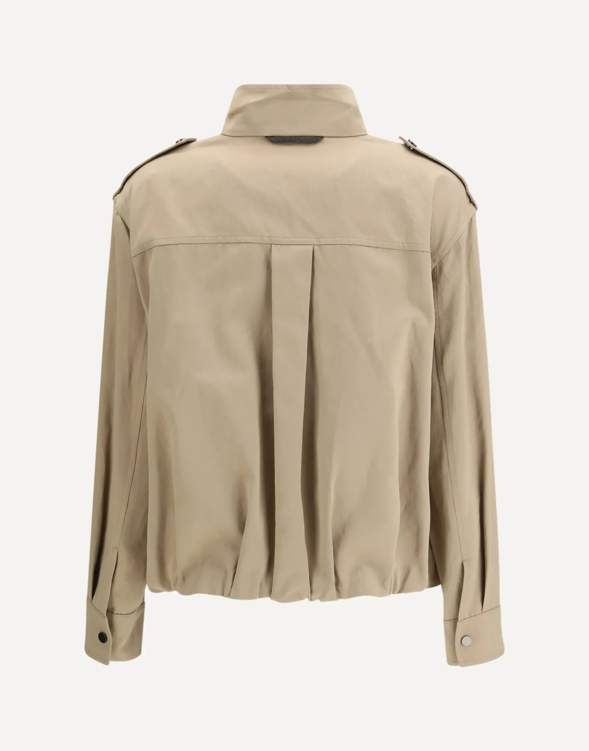 Brunello Cucinelli Beige Blouson Cotton Jacket