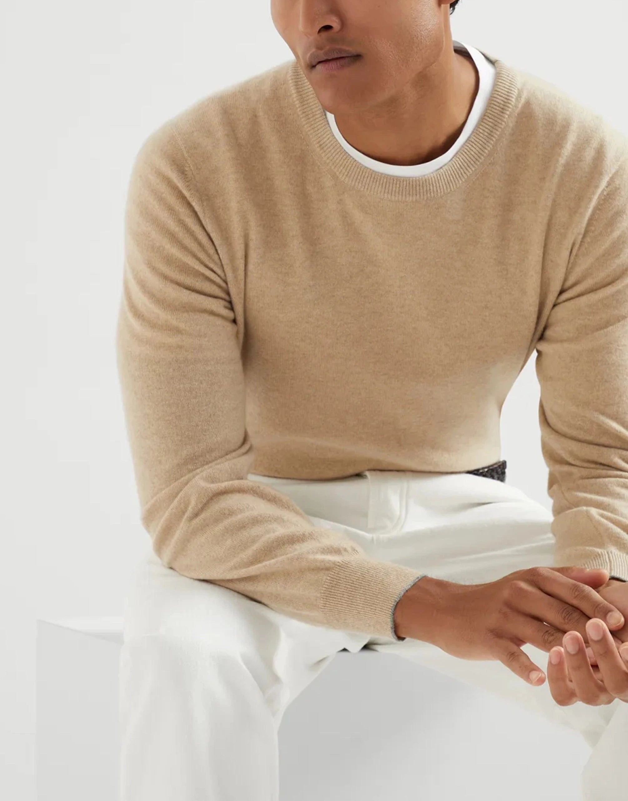 Brunello Cucinelli Beige Cashmere Sweater
