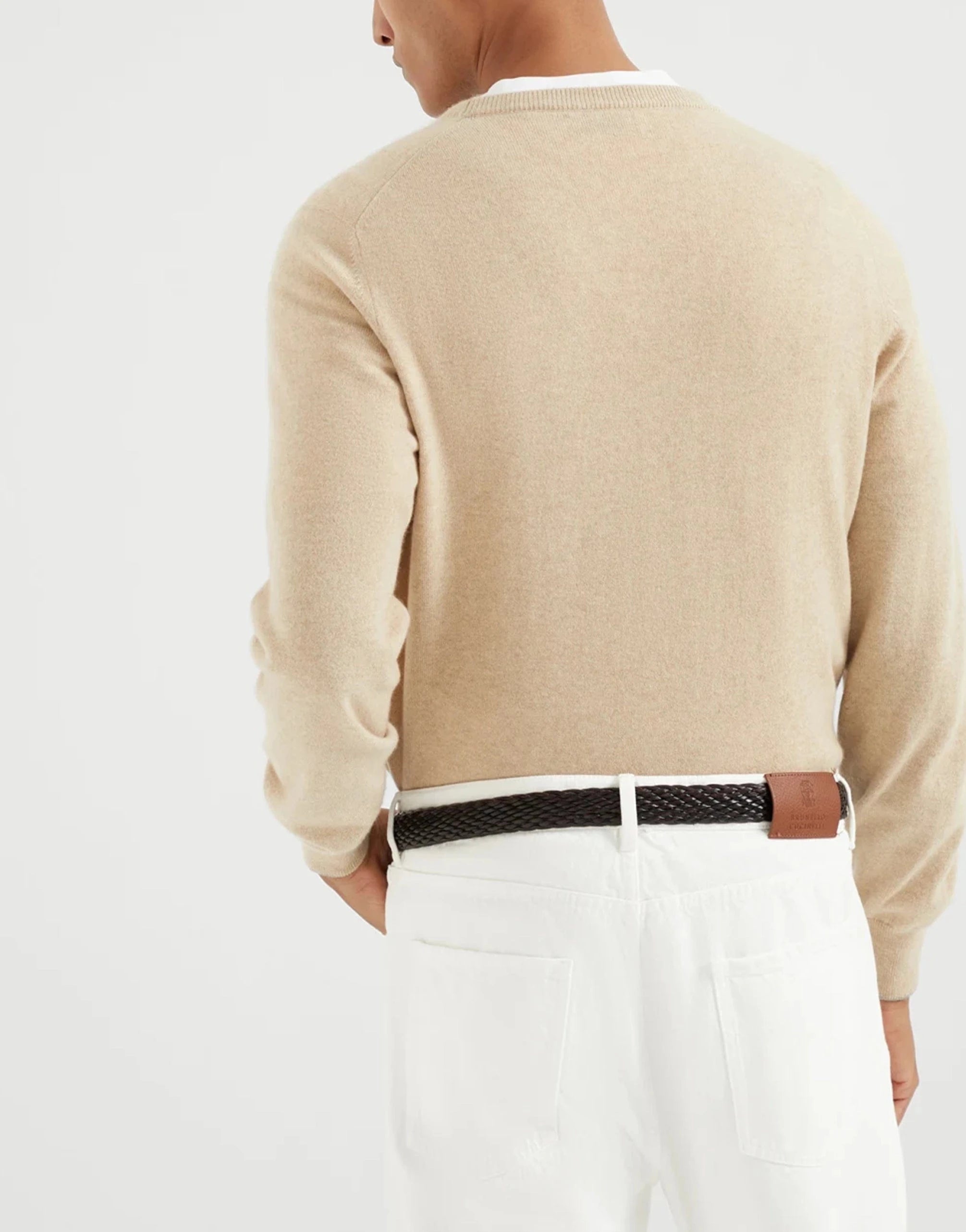 Brunello Cucinelli Beige Cashmere Sweater