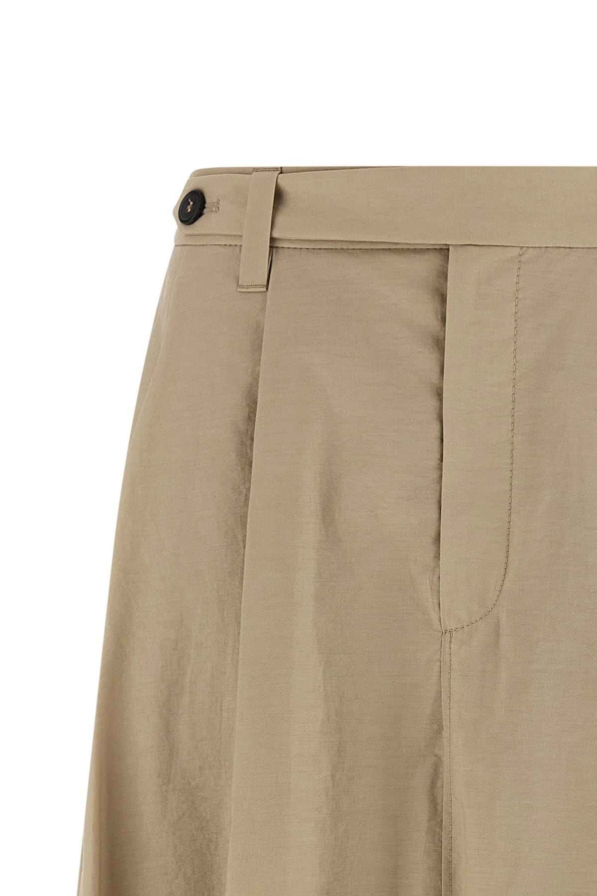 Brunello Cucinelli Brunello Cucinelli Beige Cotton Flared Skirt