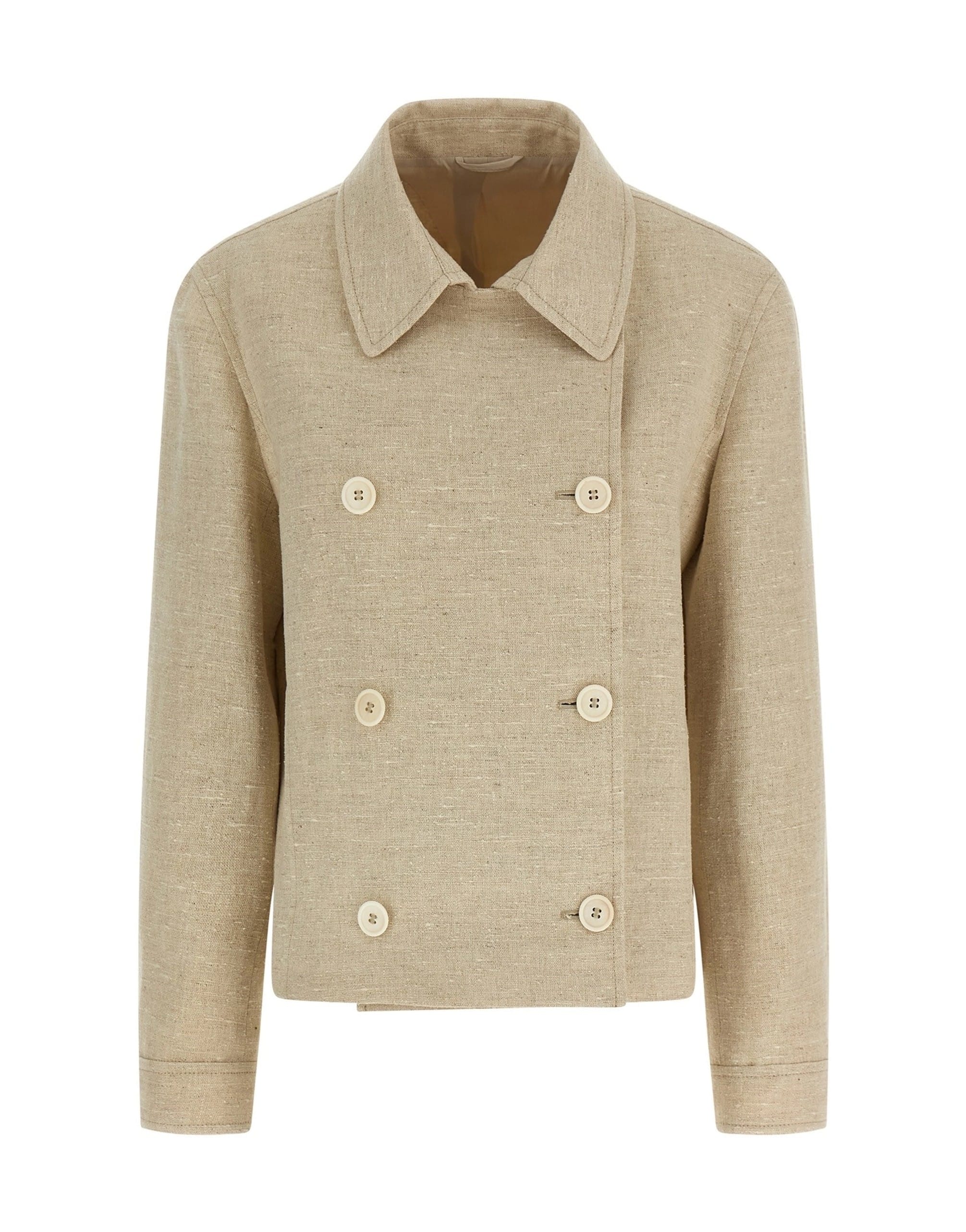 Brunello Cucinelli Brunello Cucinelli Beige Double-Breasted Jacket