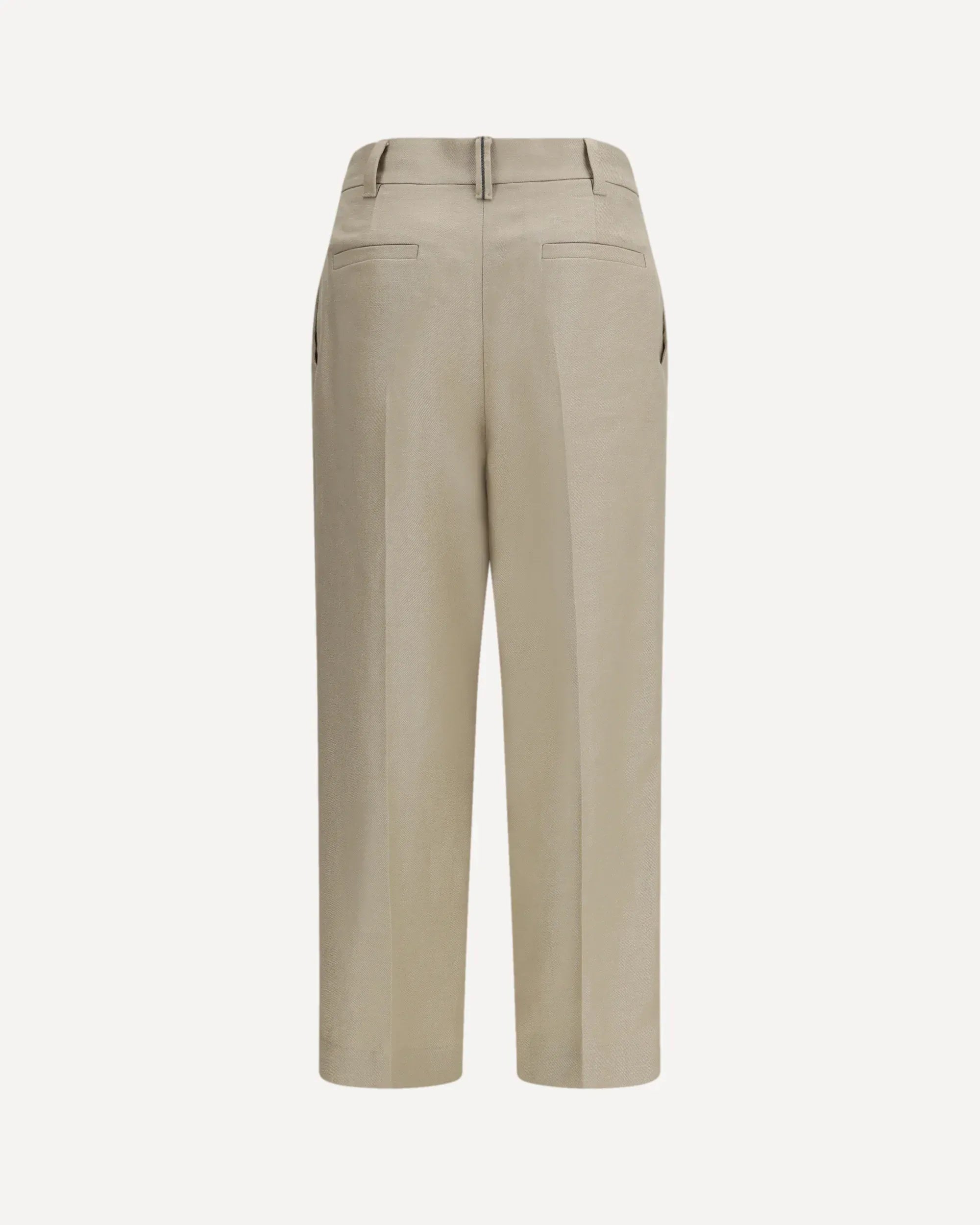 Brunello Cucinelli Beige Linen Trousers