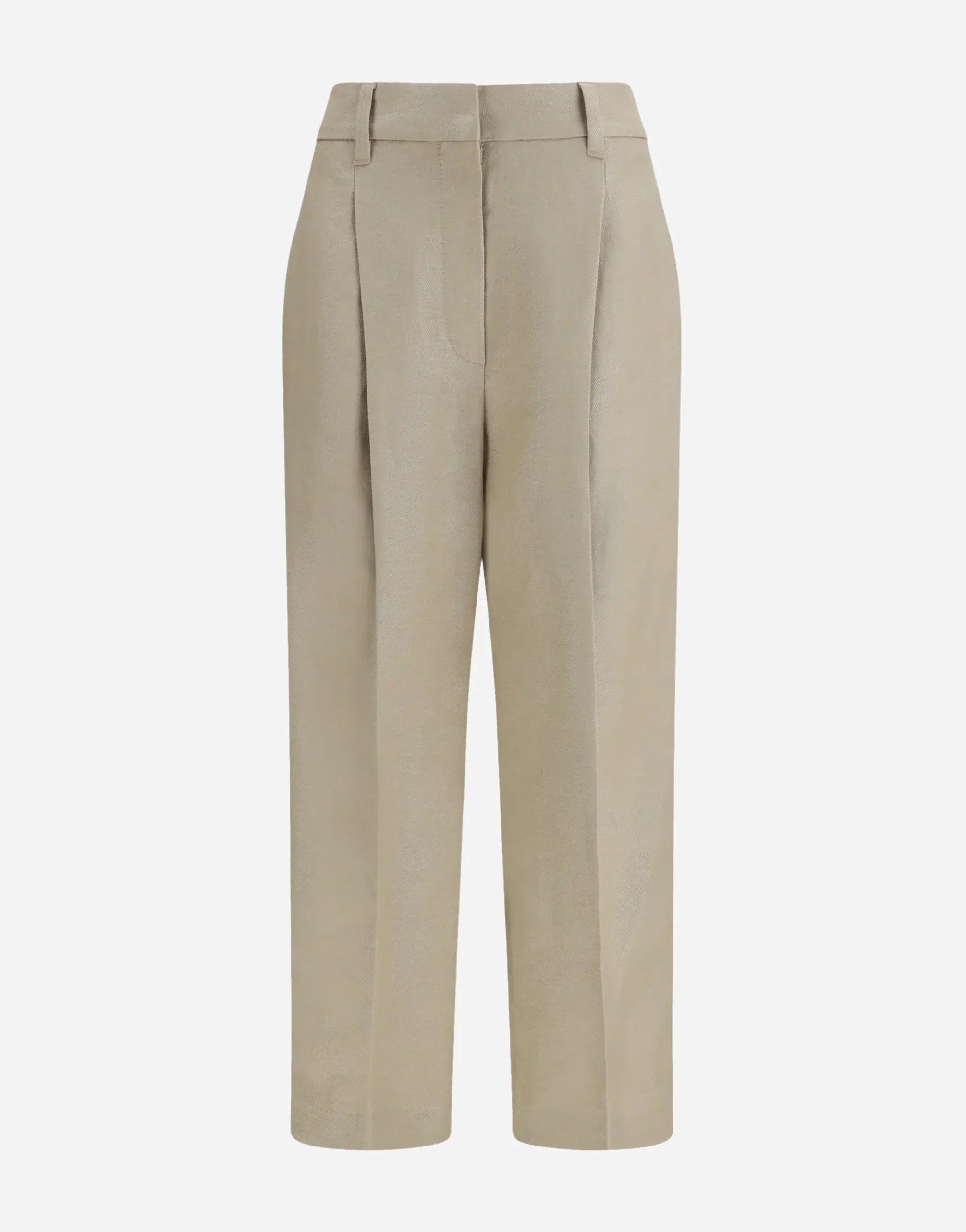 Brunello Cucinelli Beige Linen Trousers