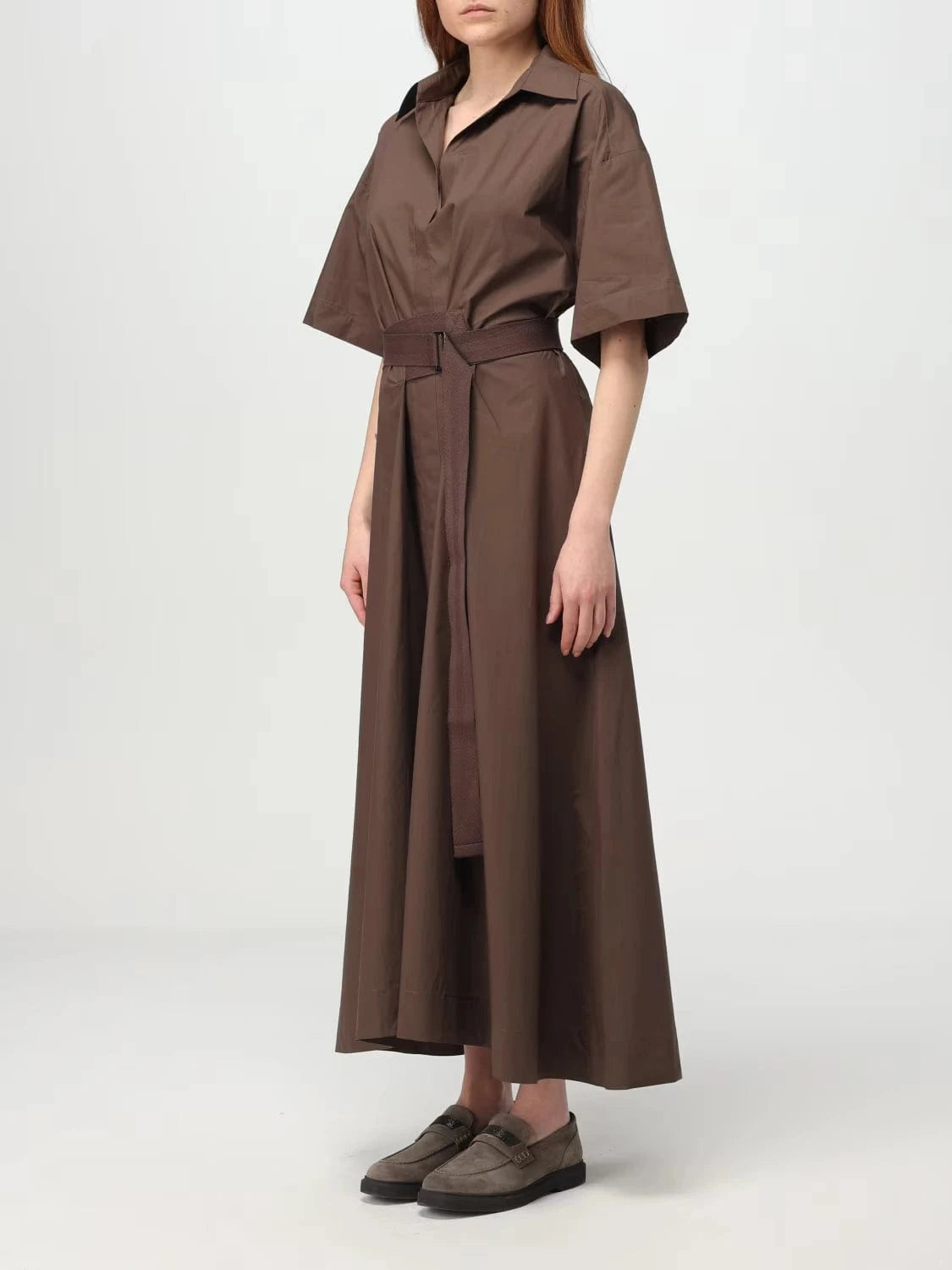 Brunello Cucinelli Belted Long Dress