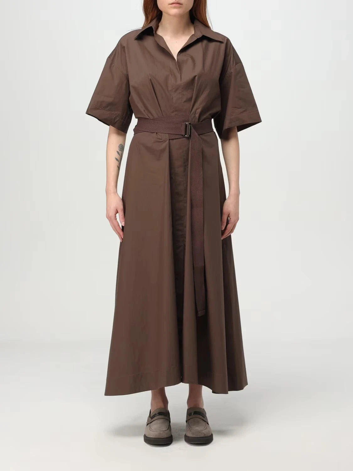 Brunello Cucinelli Belted Long Dress