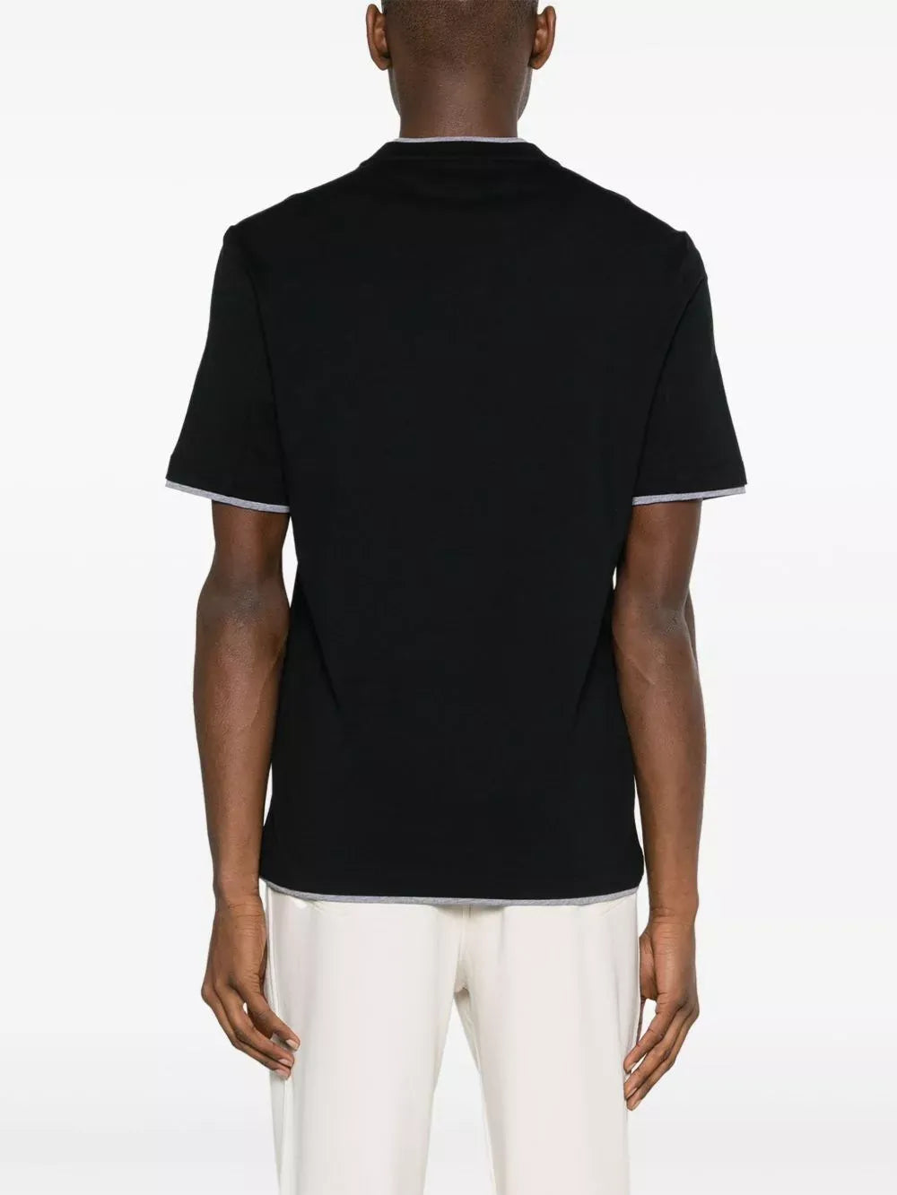 Brunello Cucinelli Black Cotton Jersey Crew Neck T-Shirt