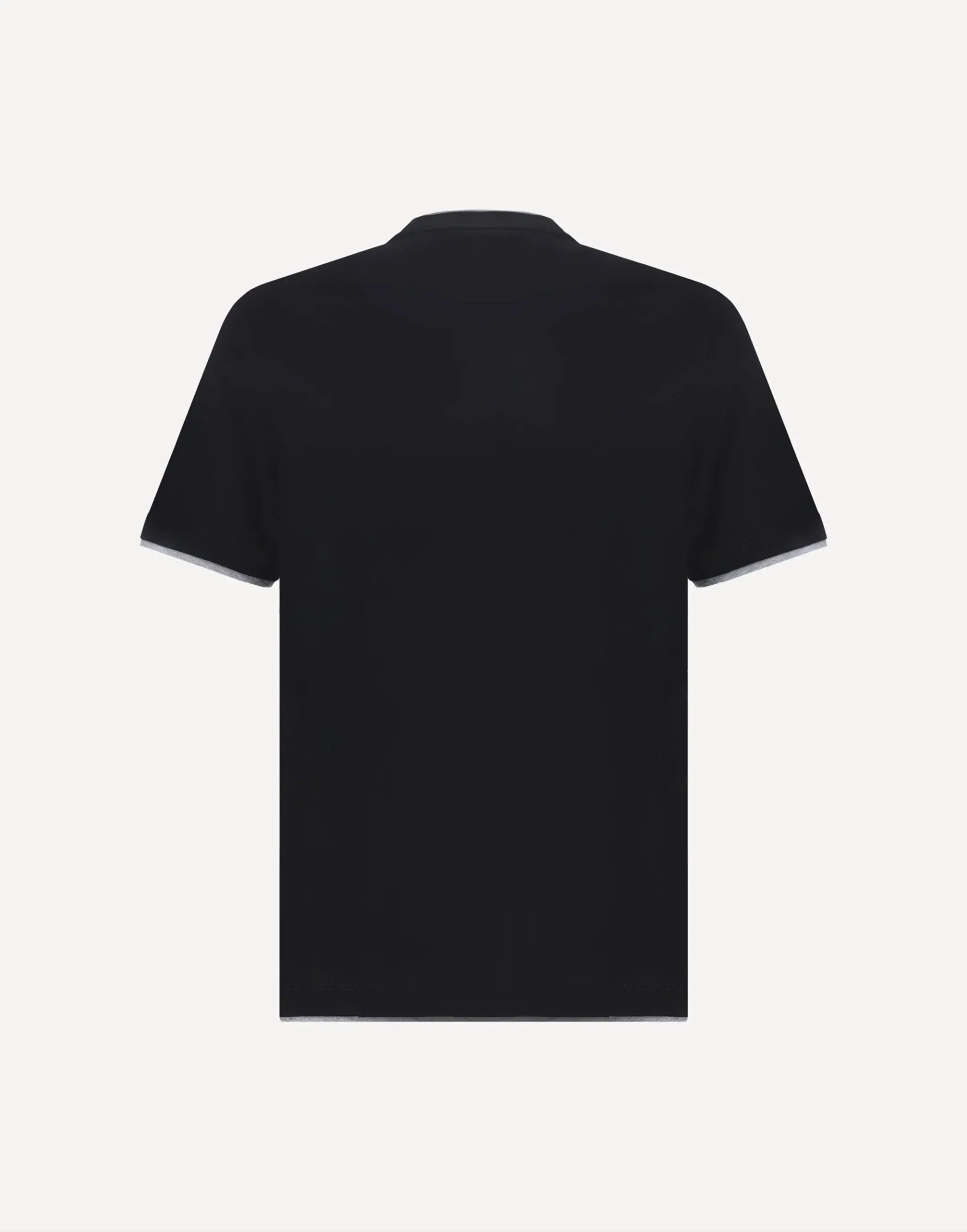Brunello Cucinelli Black Cotton Jersey Crew Neck T-Shirt