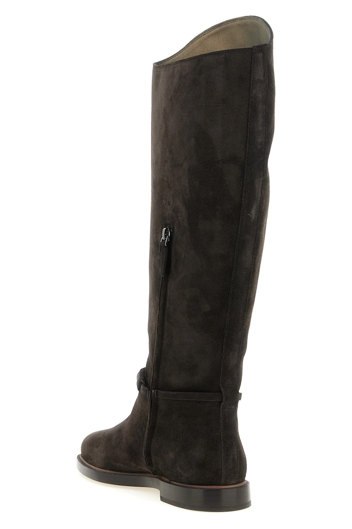 Brunello Cucinelli Brunello Cucinelli Black Suede High Boots