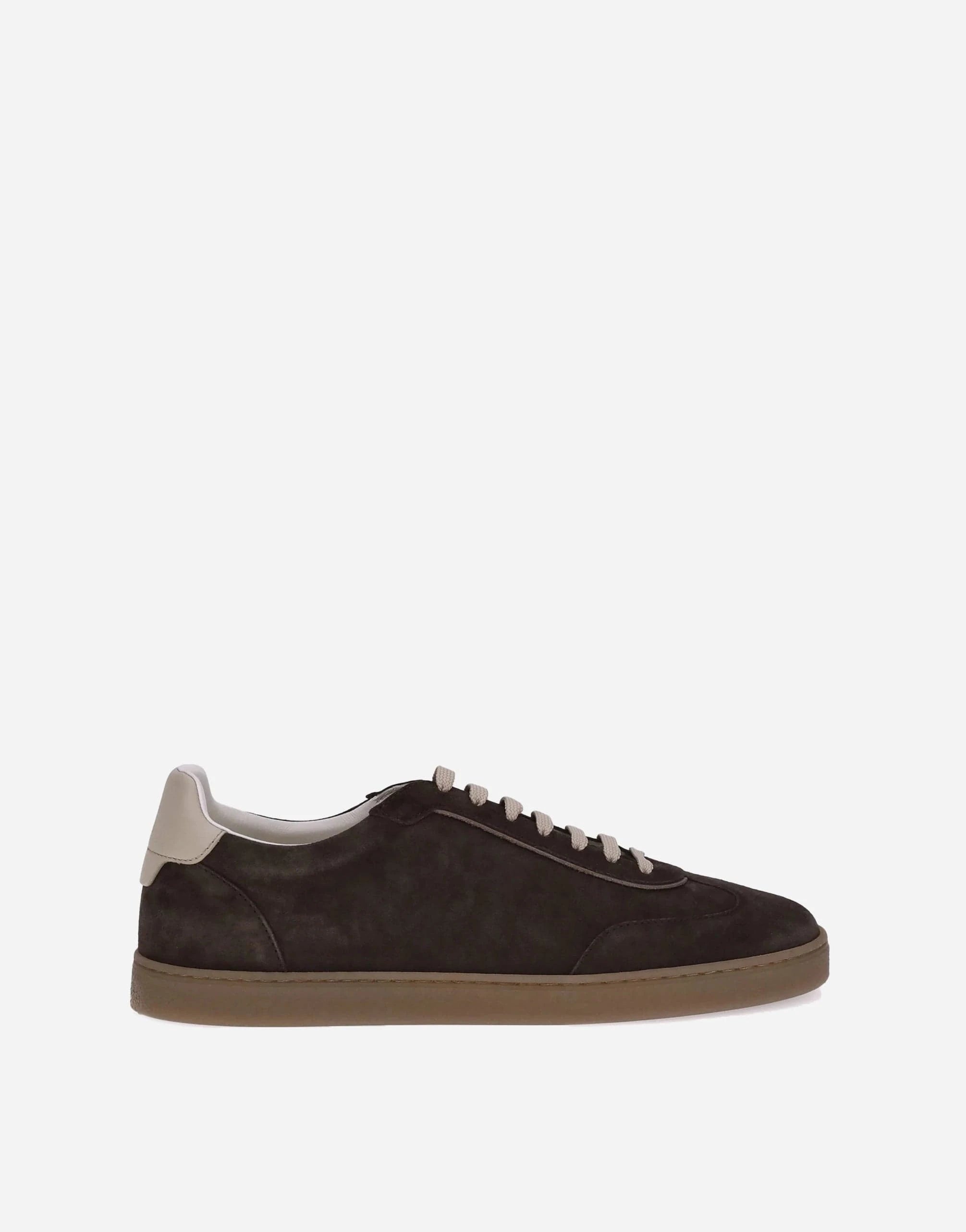 Brunello Cucinelli Black Washed Suede Sneakers