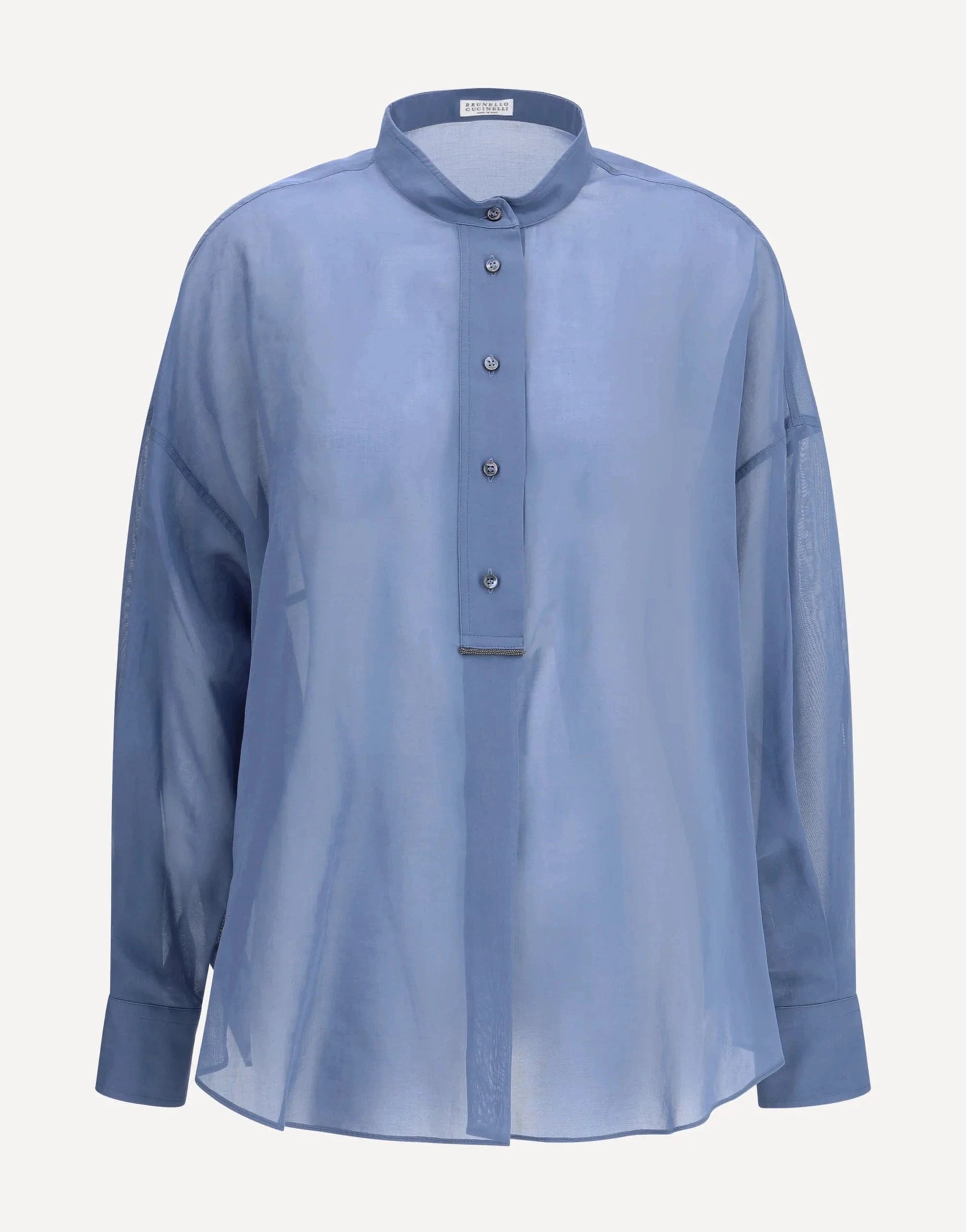 Brunello Cucinelli Blue Cotton Blouse