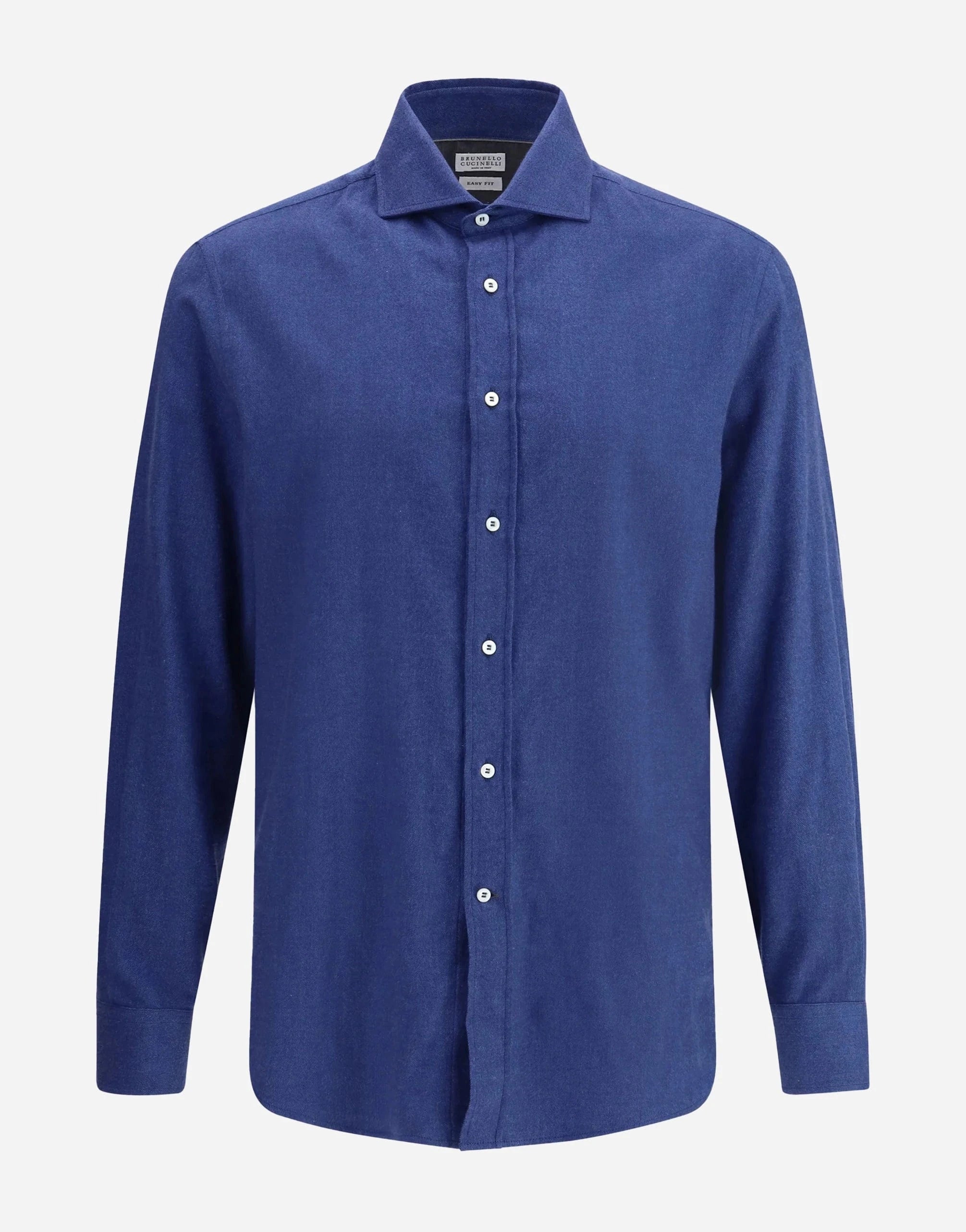 Brunello Cucinelli Blue Cotton Shirt
