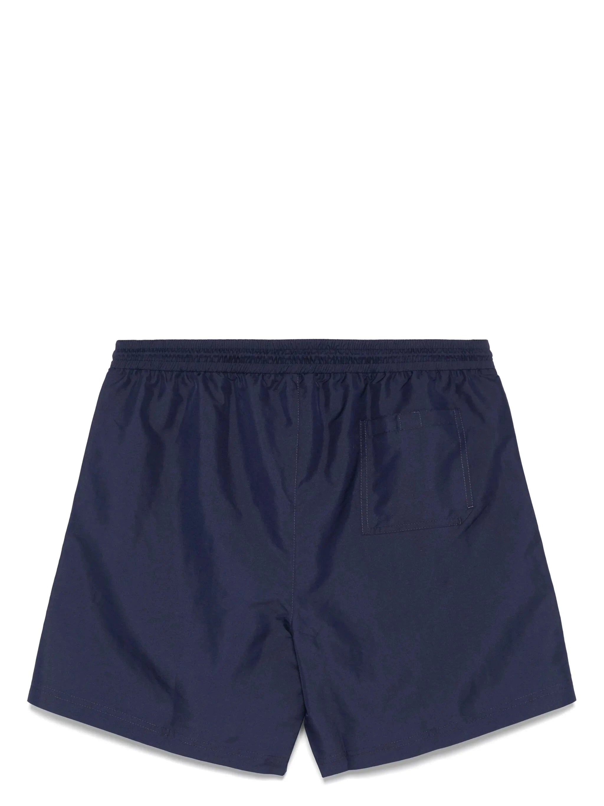 Brunello Cucinelli Blue Logo-Embroidered Swim Shorts