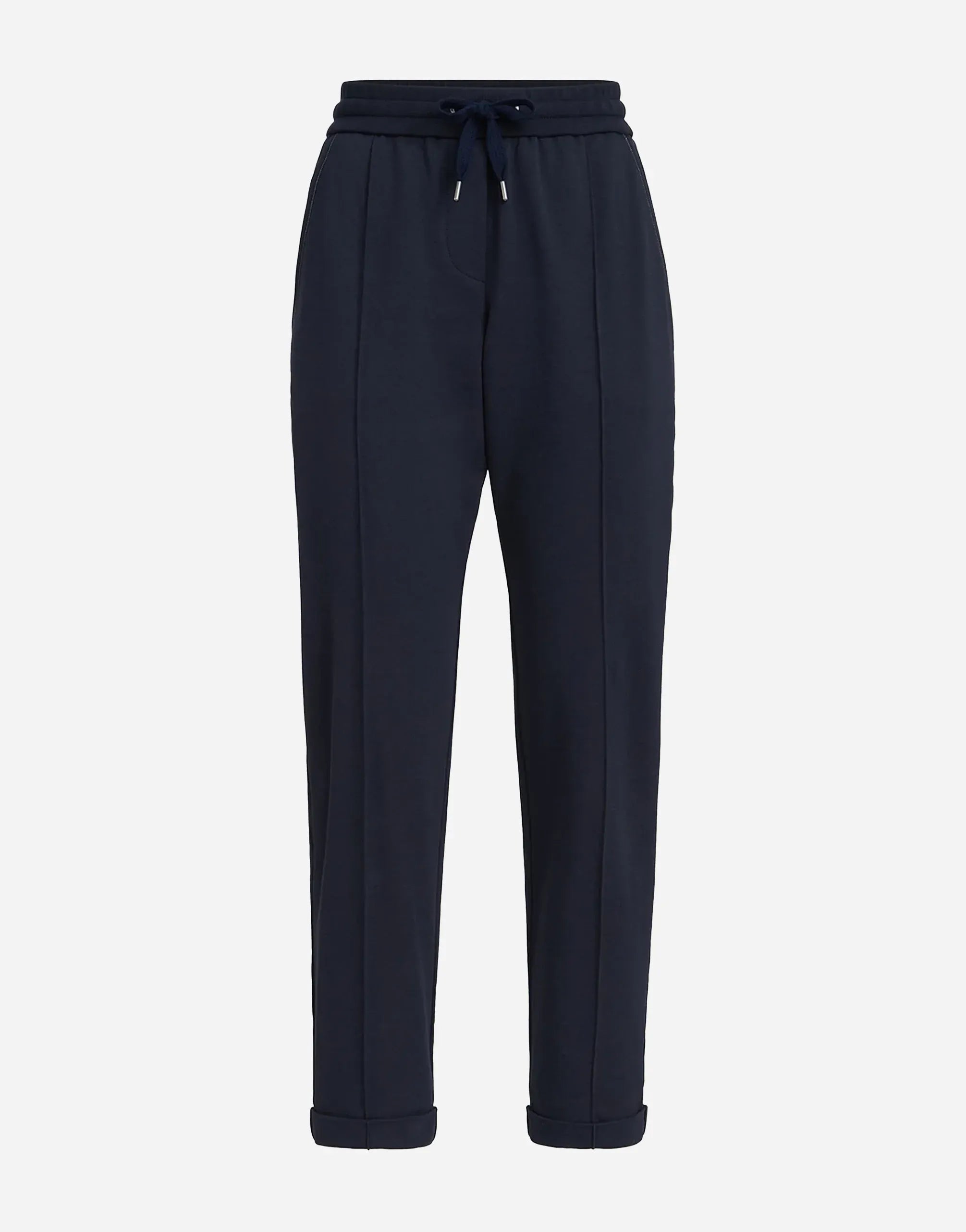 Brunello Cucinelli Blue Stretch French Terry Monili Track Pants