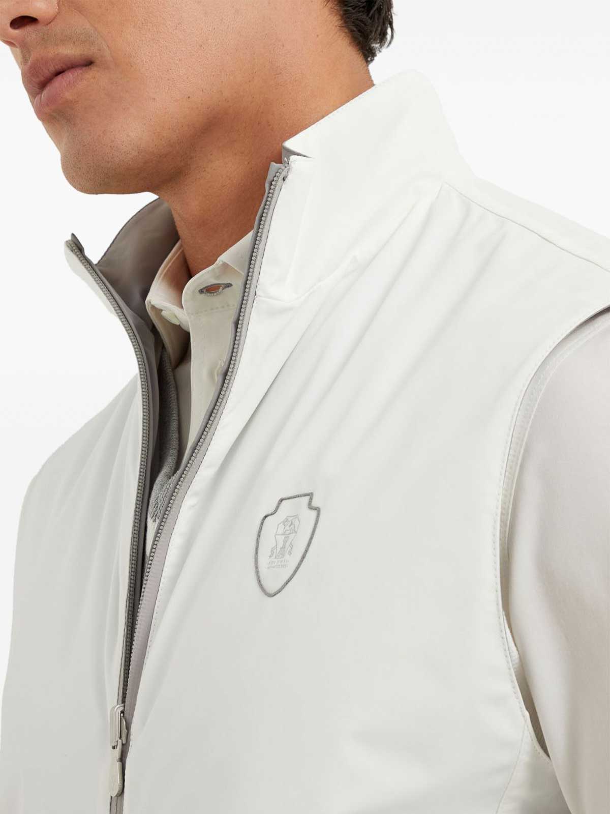 Brunello Cucinelli Bonded Nylon Down Logo Vest - alternate view