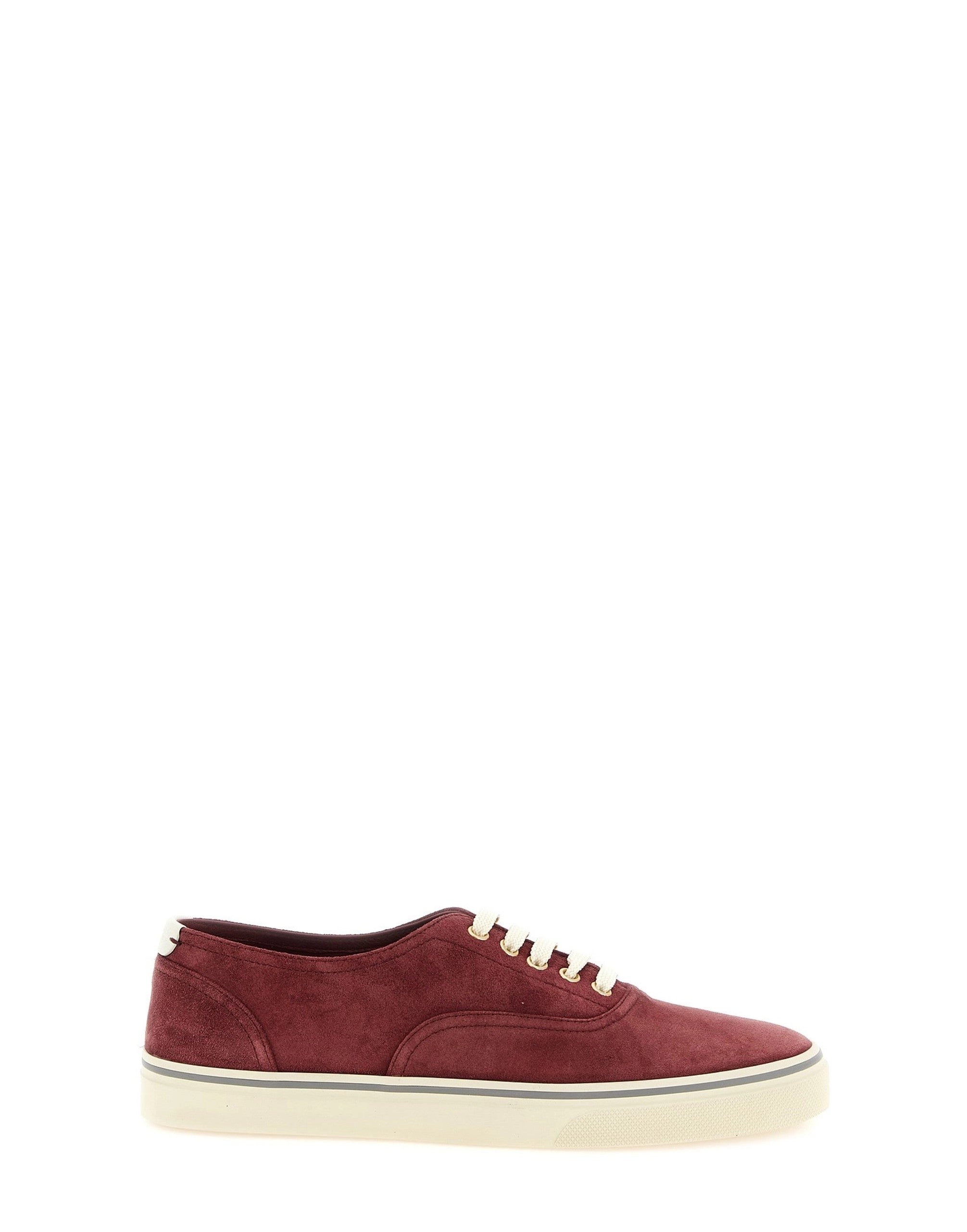 Brunello Cucinelli Bordeaux Suede-Effect Sneakers