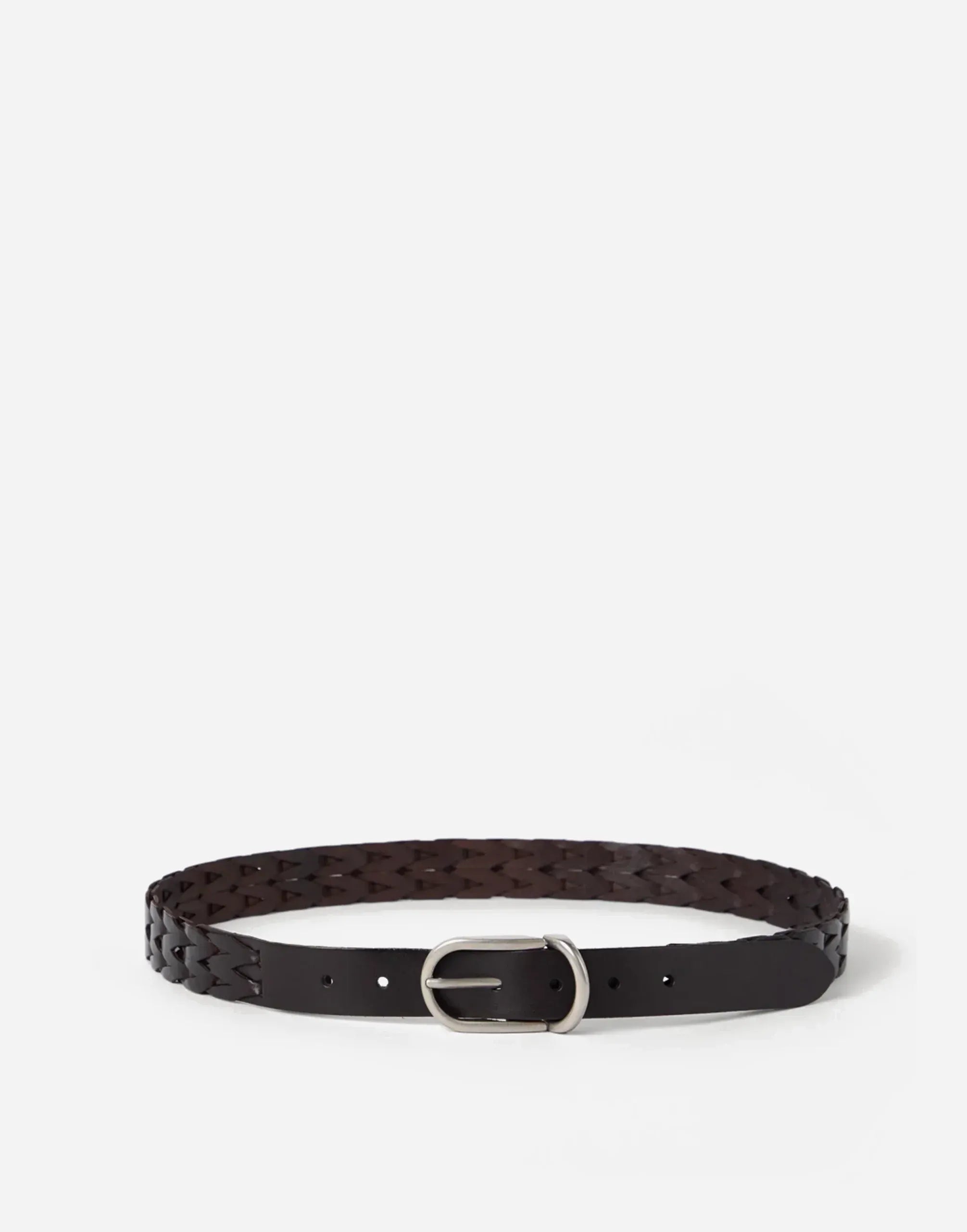 Brunello Cucinelli Braided Leather Brown Belt | Sendegaro